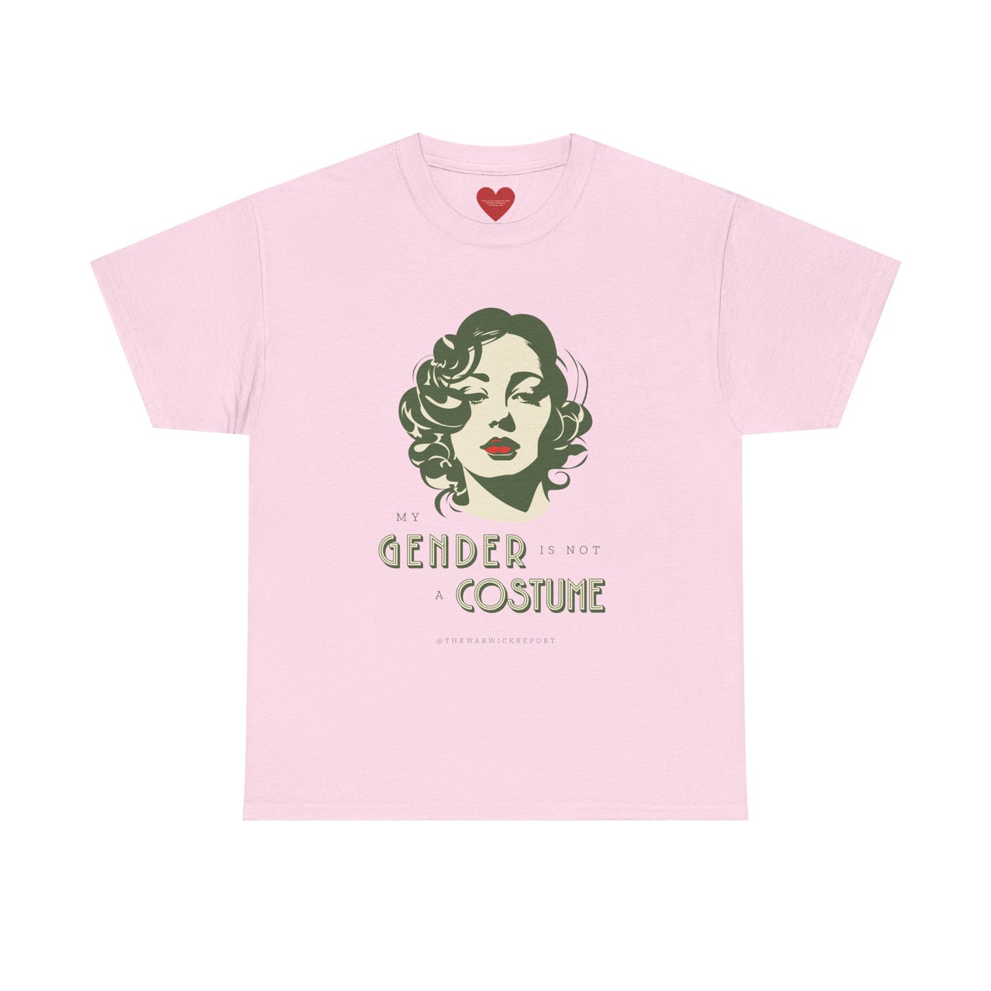 my gender is not a costume lipstick tee