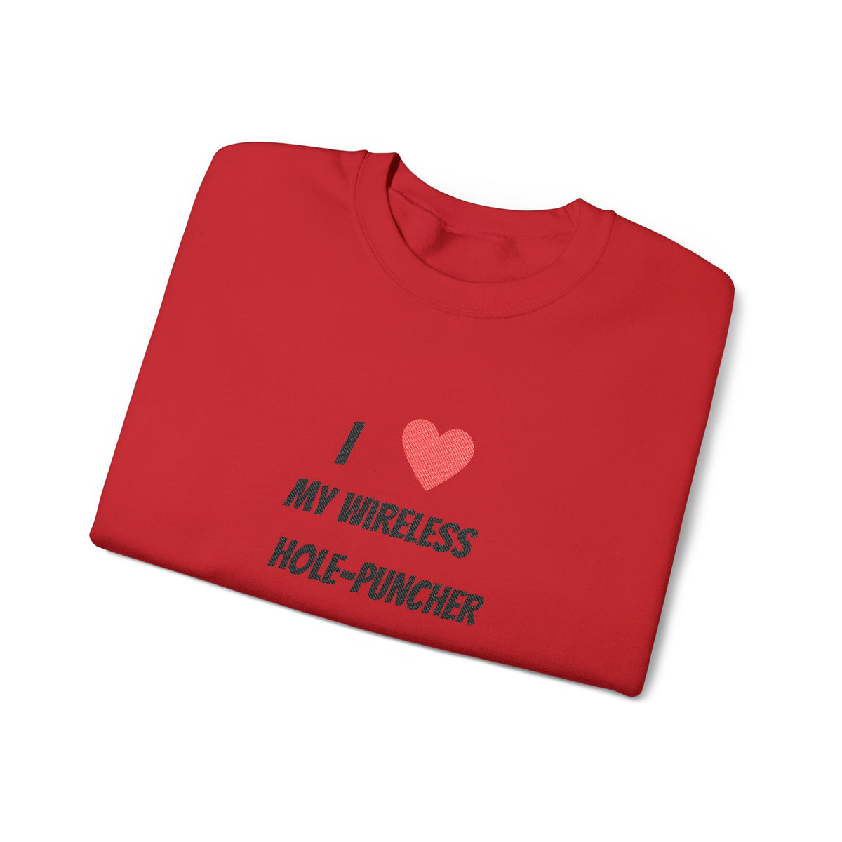Wireless hole-puncher Embroidered Crewneck
