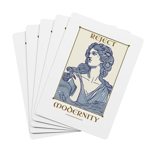 Reject modernity poker playing cards