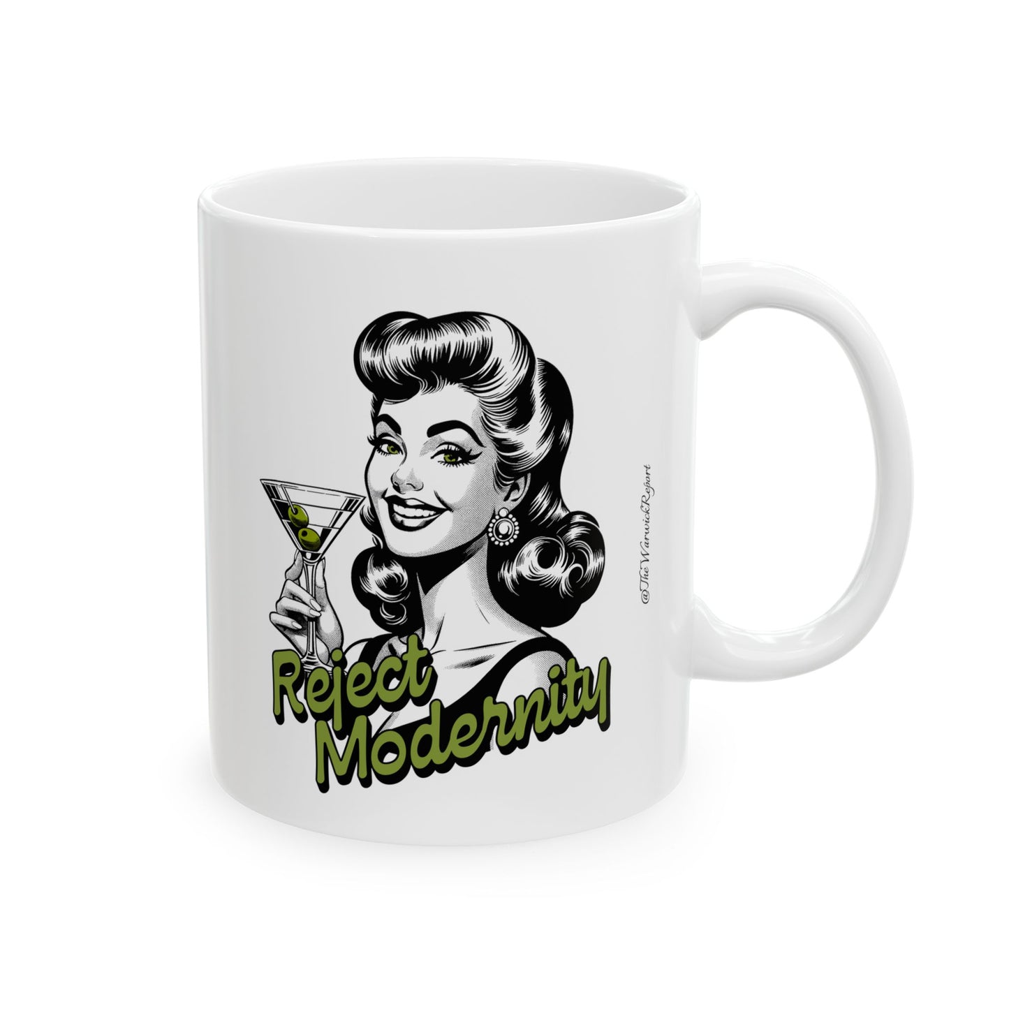 reject modernity martini mug