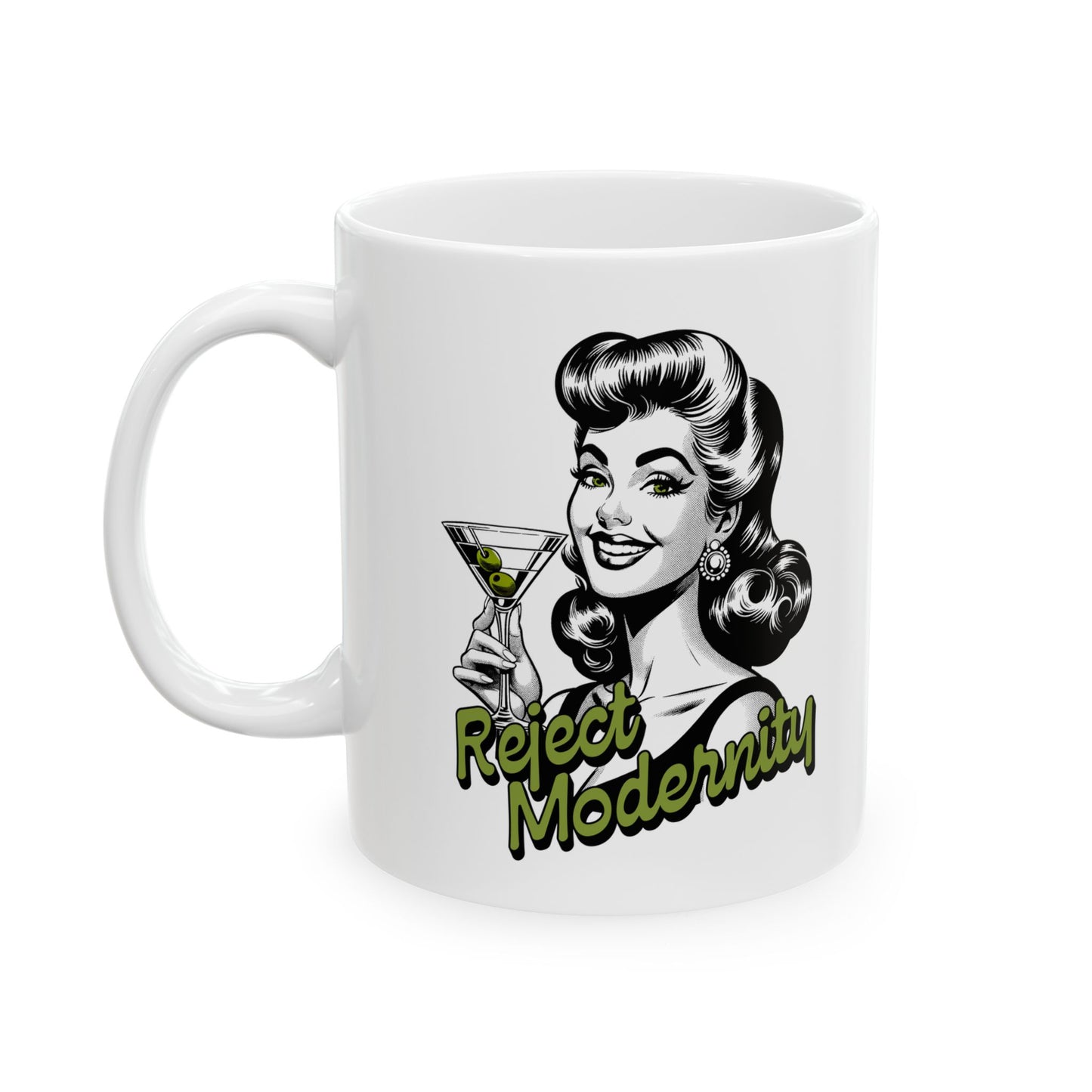 reject modernity martini mug