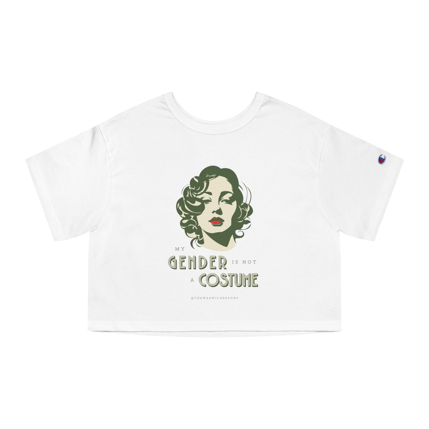 my gender is not a costume lipstick cropped t-Shirt
