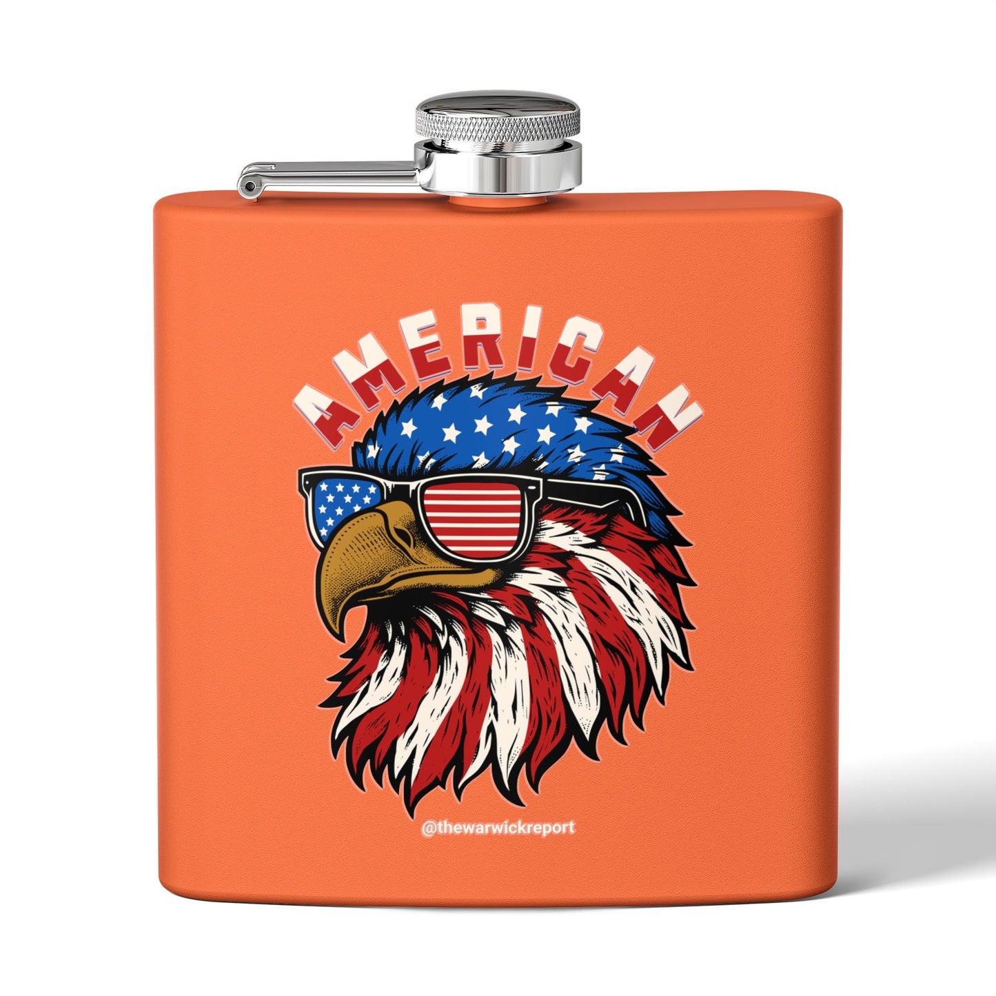 Patriotic eagle stainless steel flask