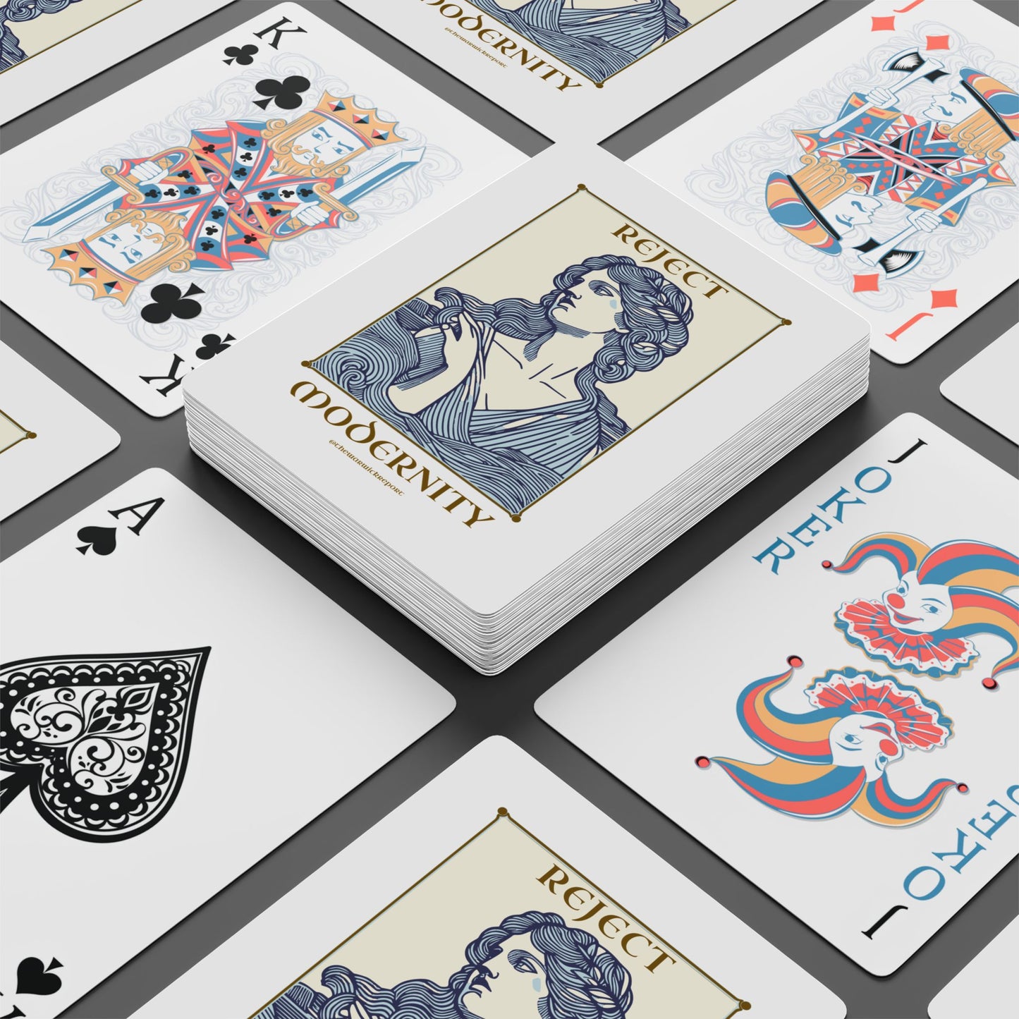 Reject modernity poker playing cards