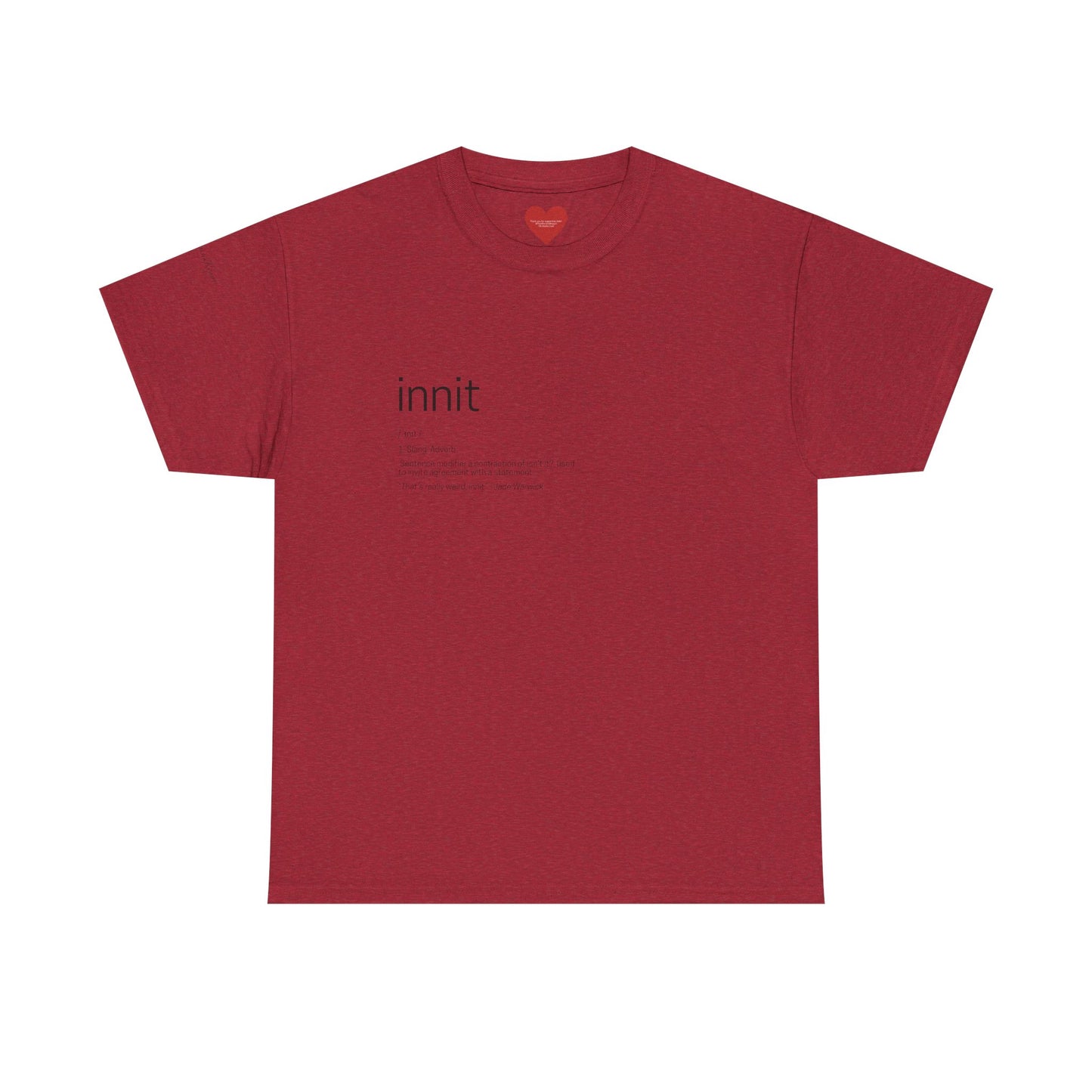 innit definition tee