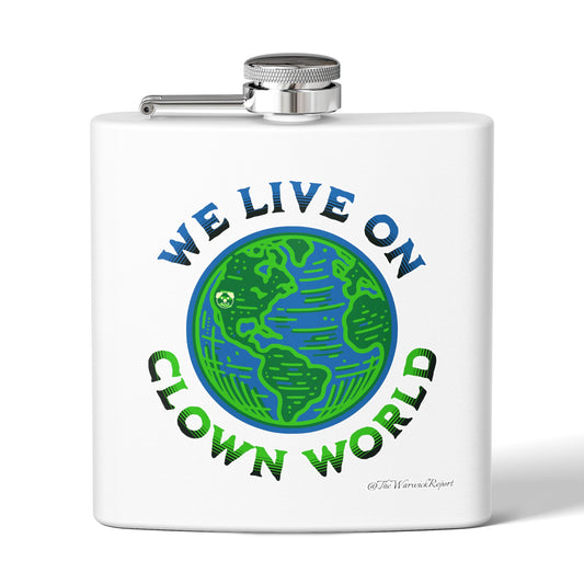 clown world stainless steel flask