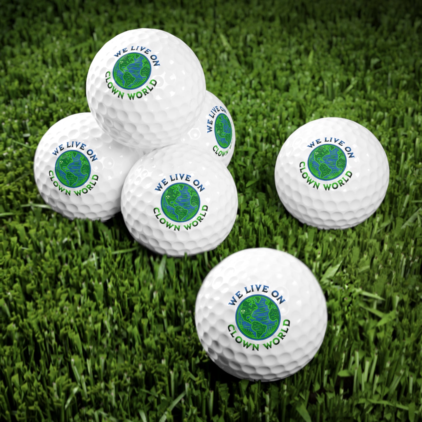 Clown world golf balls