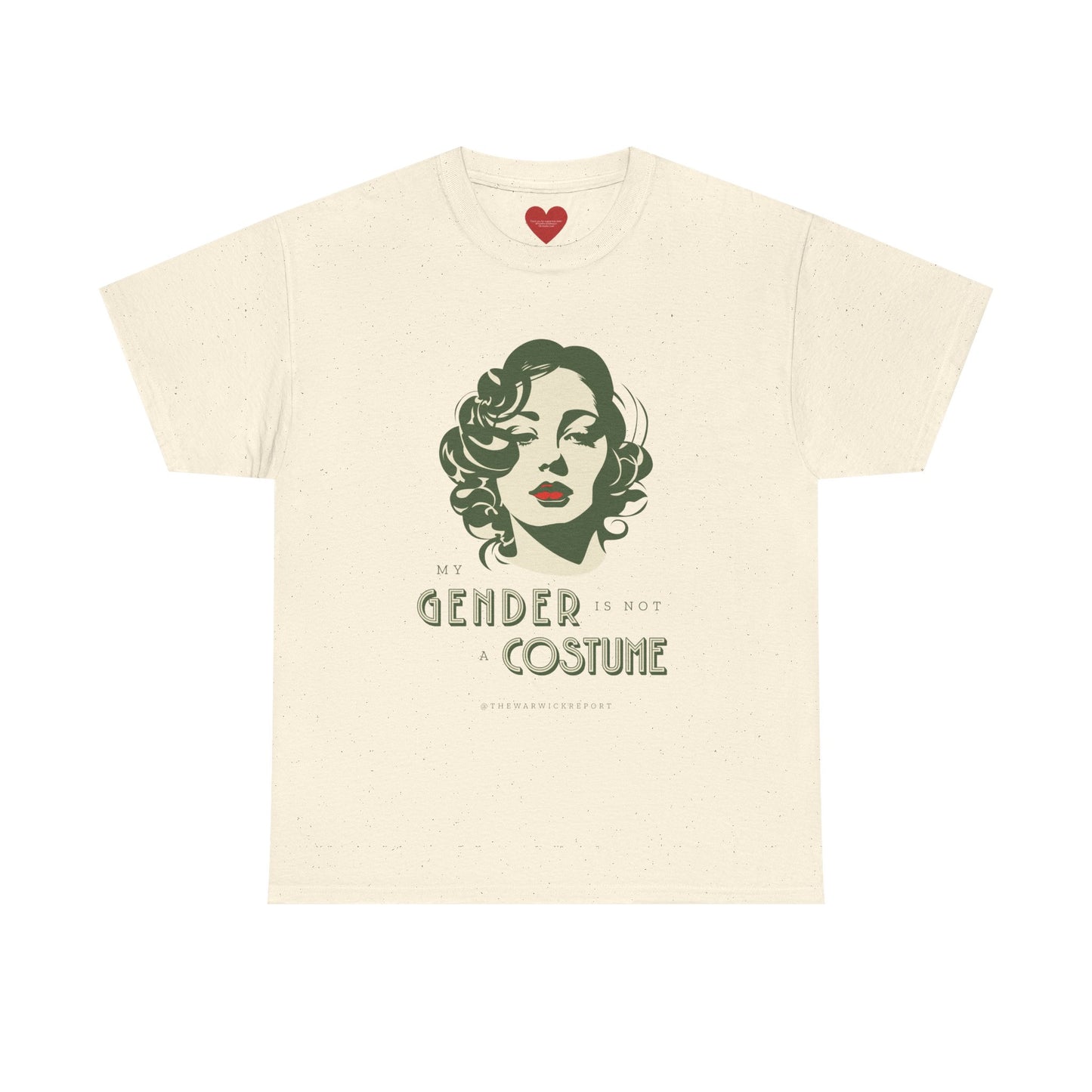 my gender is not a costume lipstick tee