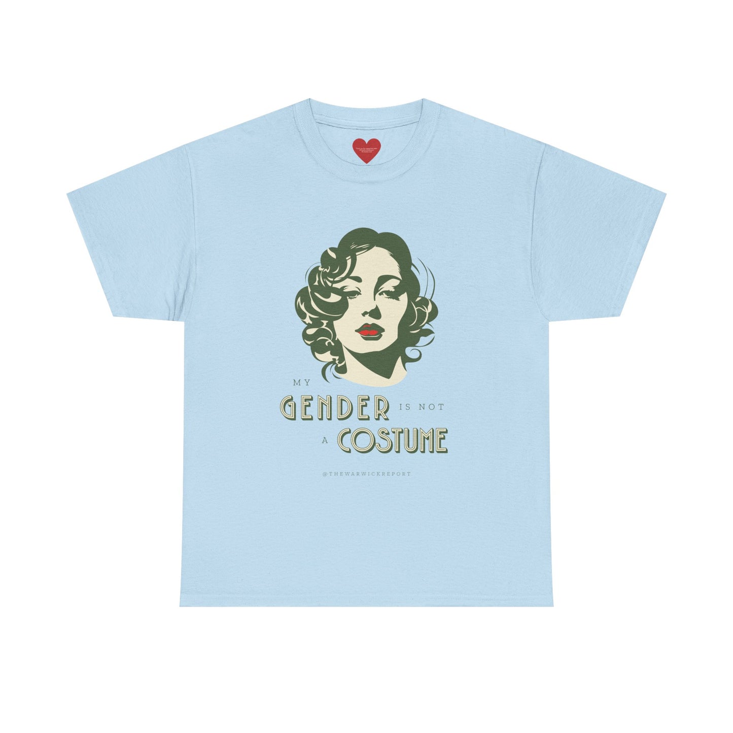 my gender is not a costume lipstick tee