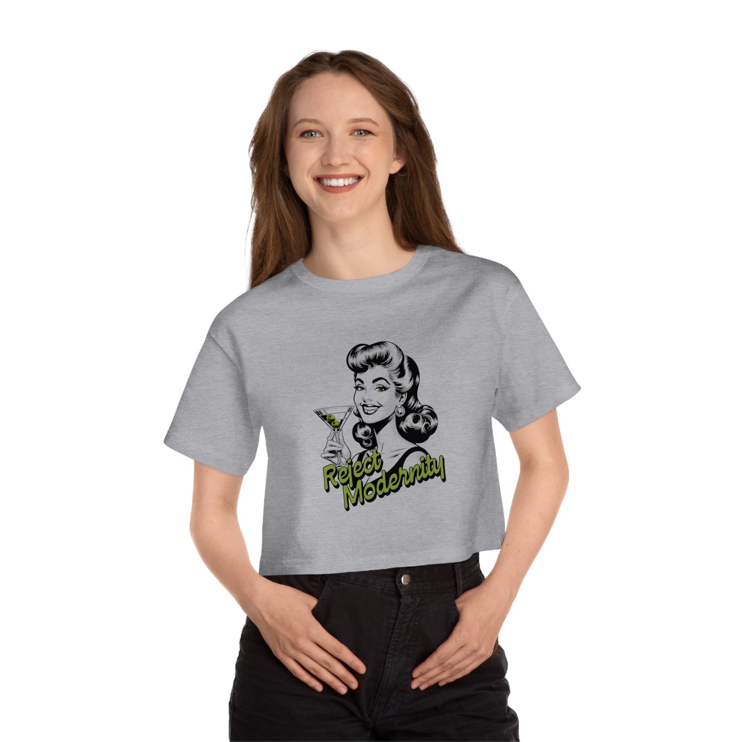 reject modernity martini cropped t-Shirt