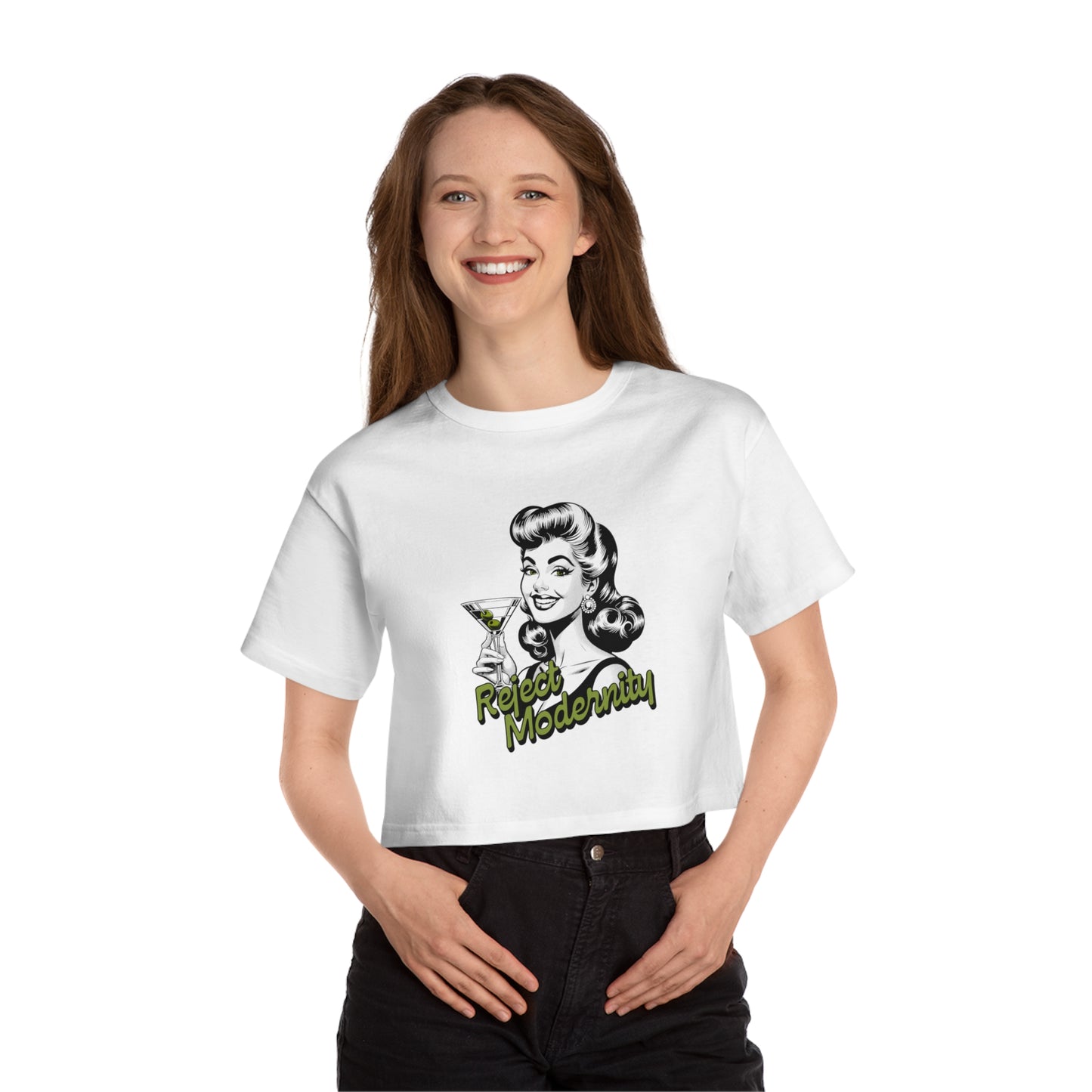reject modernity martini cropped t-Shirt