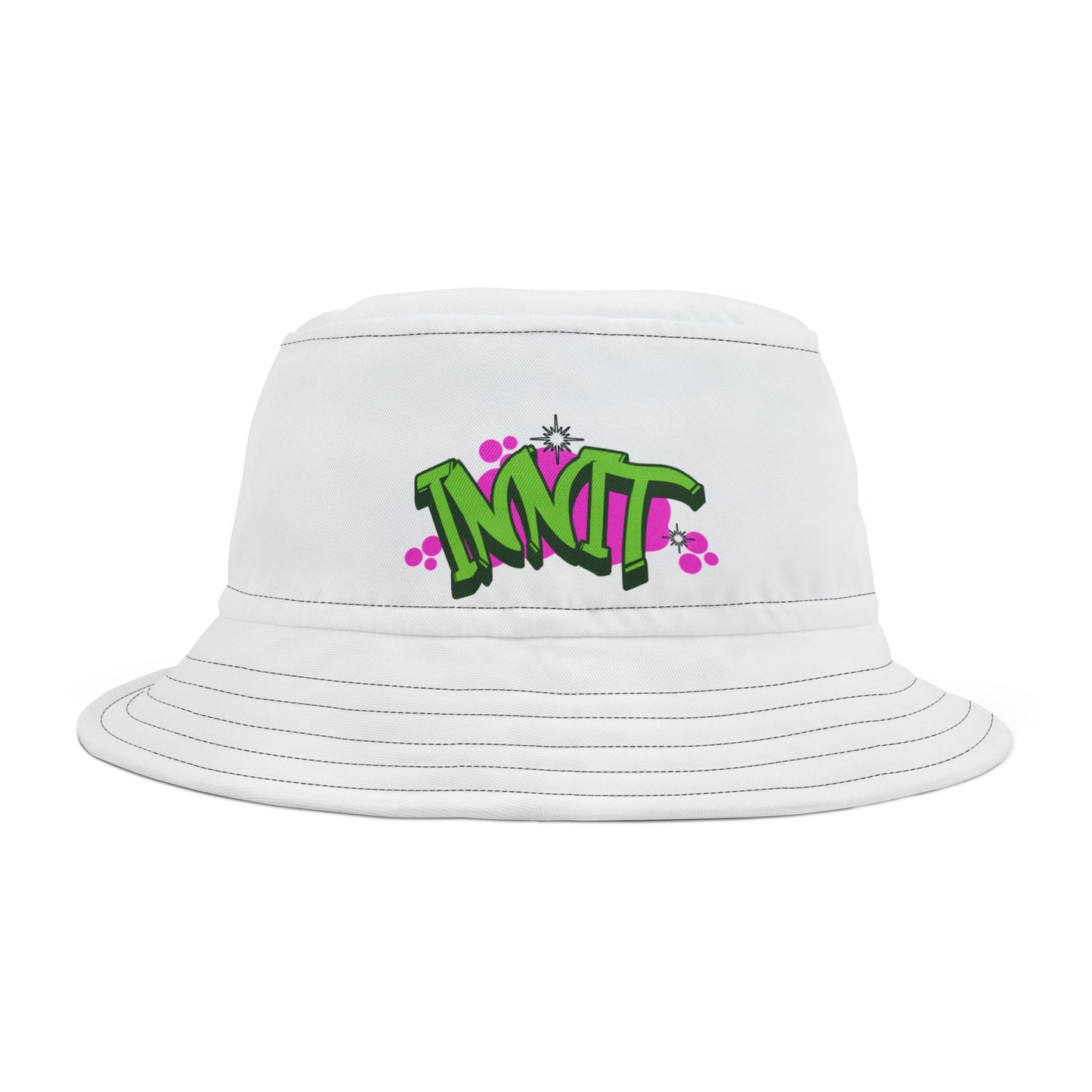 innit graffiti bucket hat
