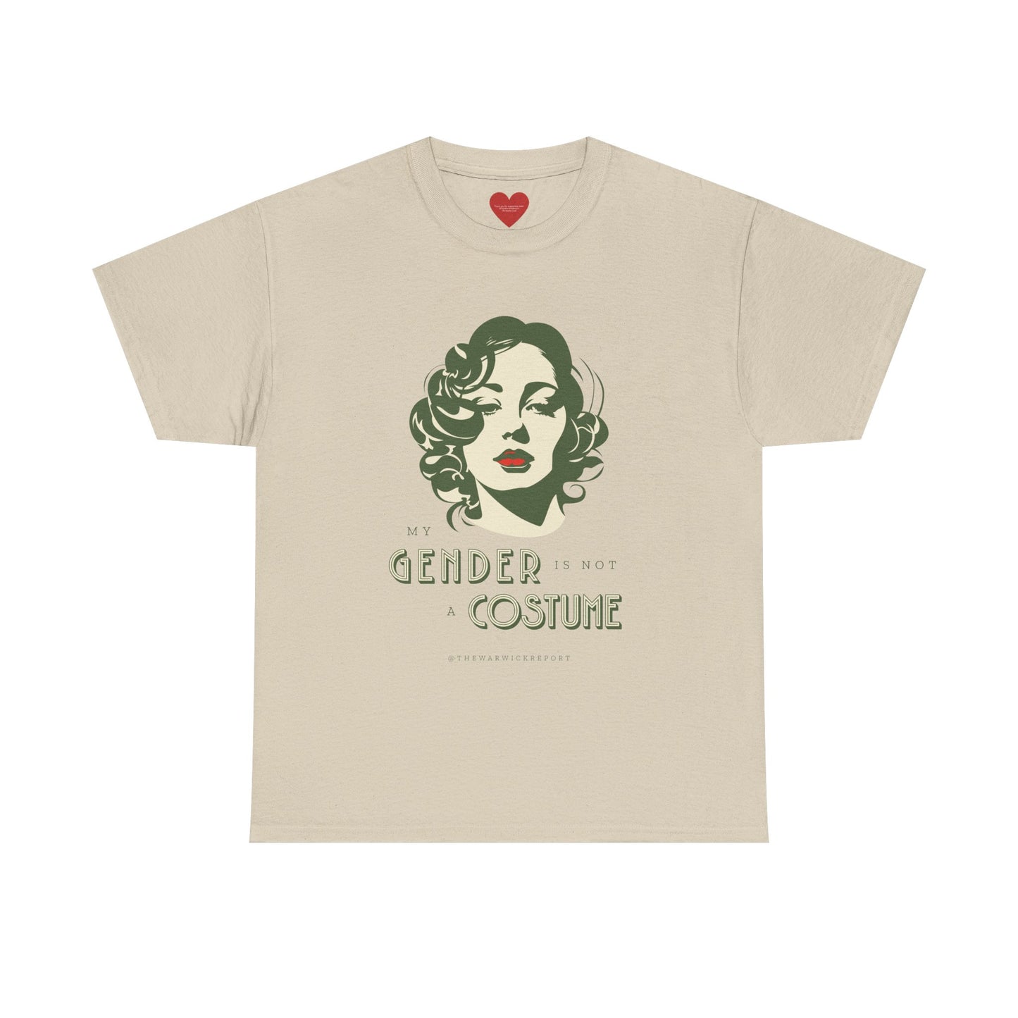 my gender is not a costume lipstick tee