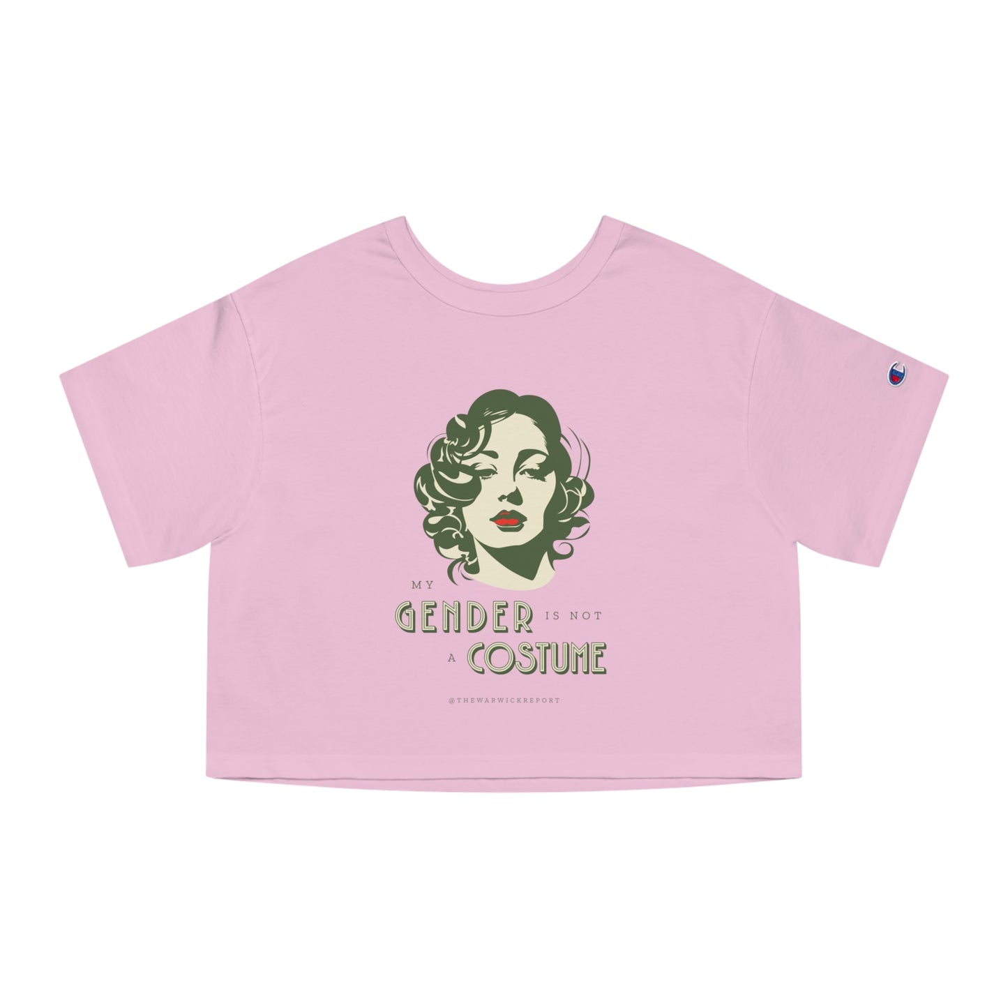 my gender is not a costume lipstick cropped t-Shirt