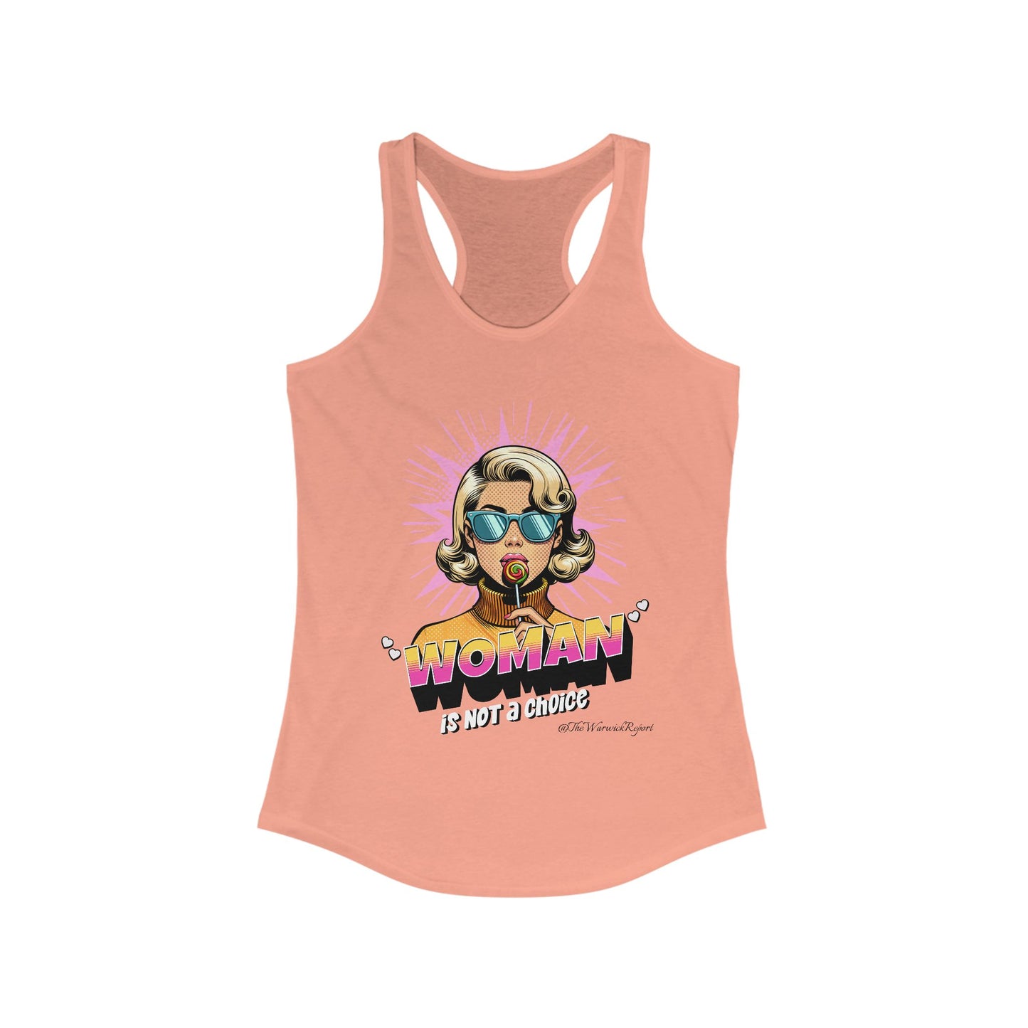 "woman" is not a choice women's tank top
