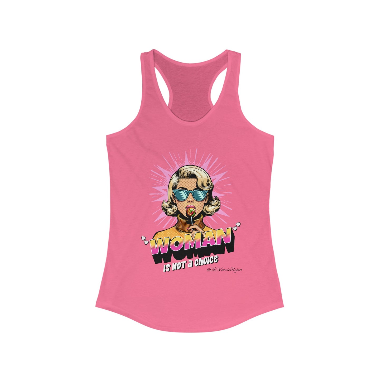 "woman" is not a choice women's tank top