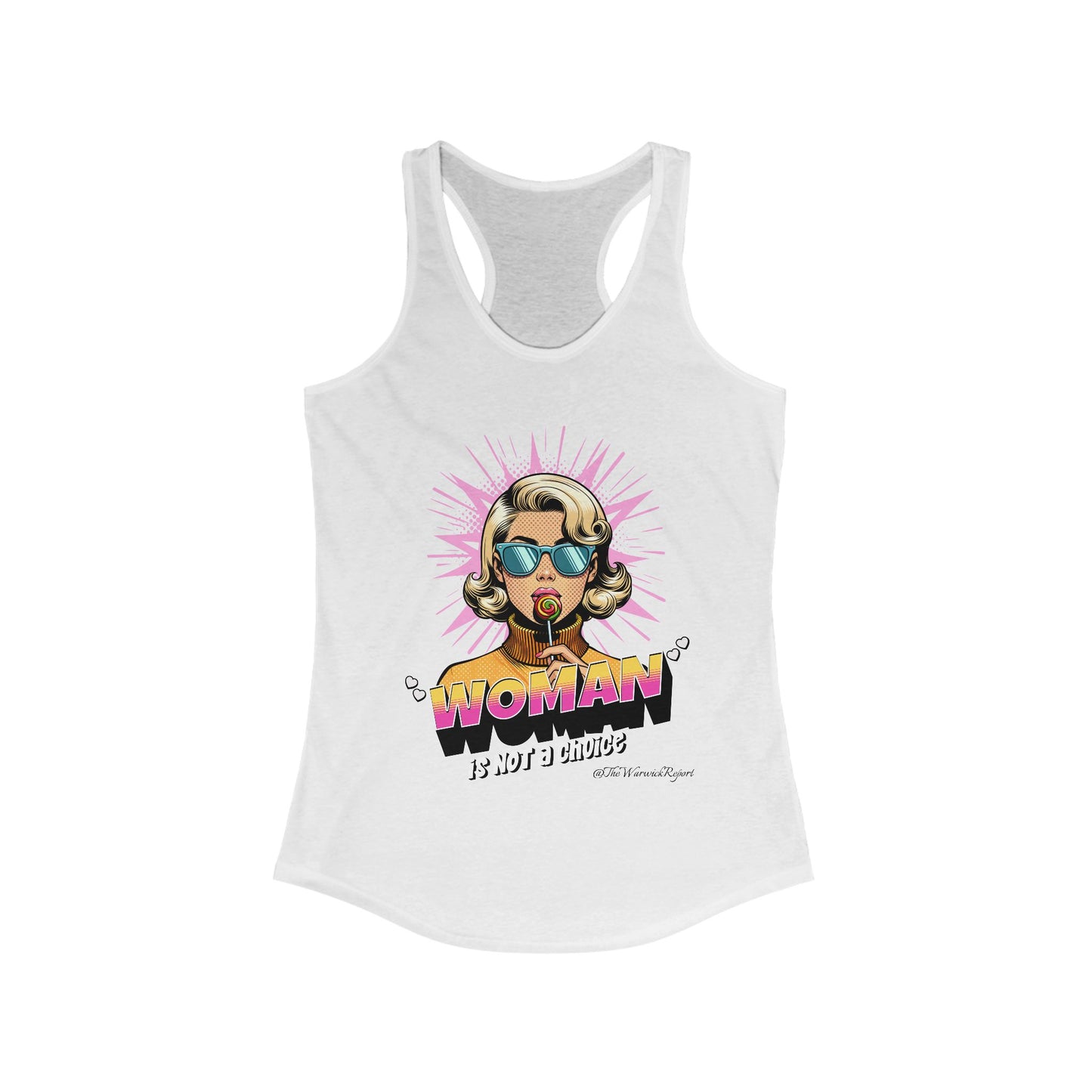 "woman" is not a choice women's tank top