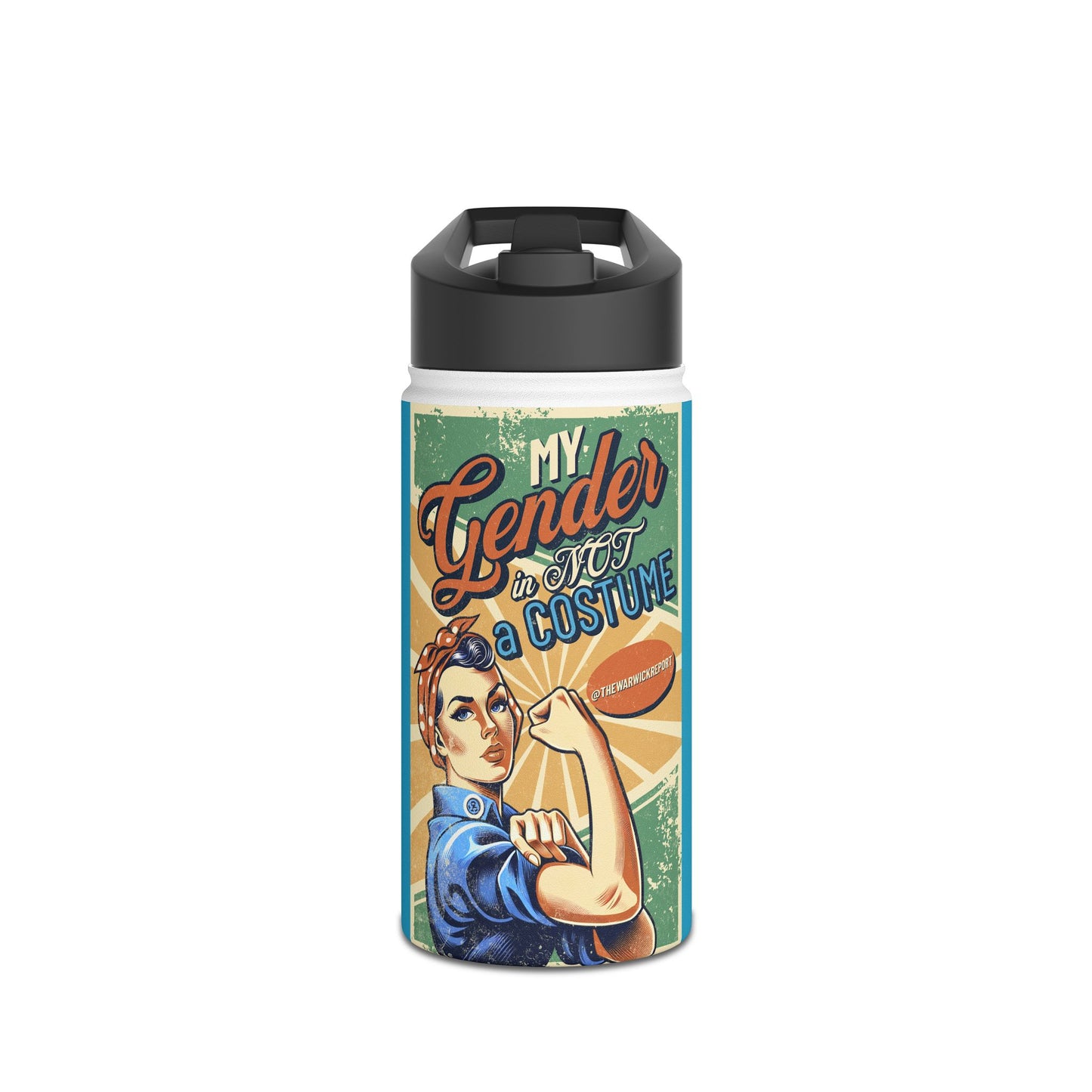 my gender is not a costume rosie stainless steel water bottle