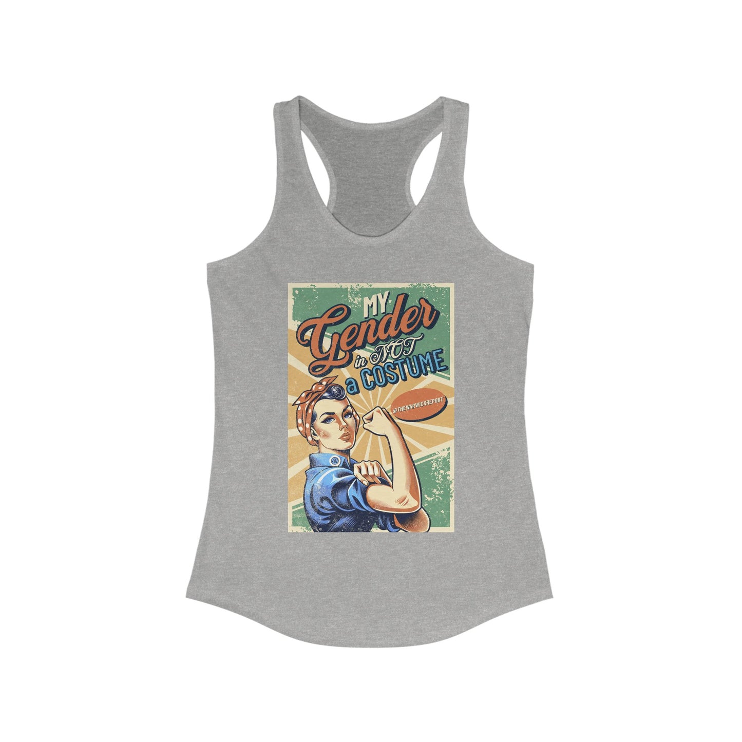 my gender is not a costume rosie women's tank top
