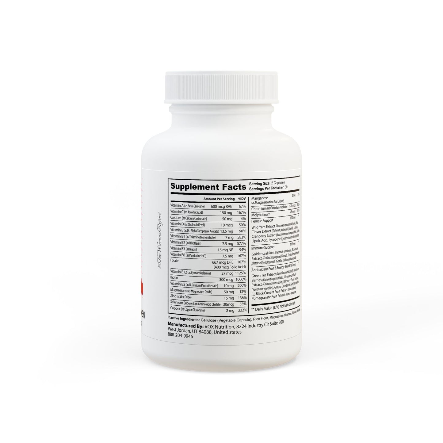 real woman club multivitamin for women supplement (60 Capsules)