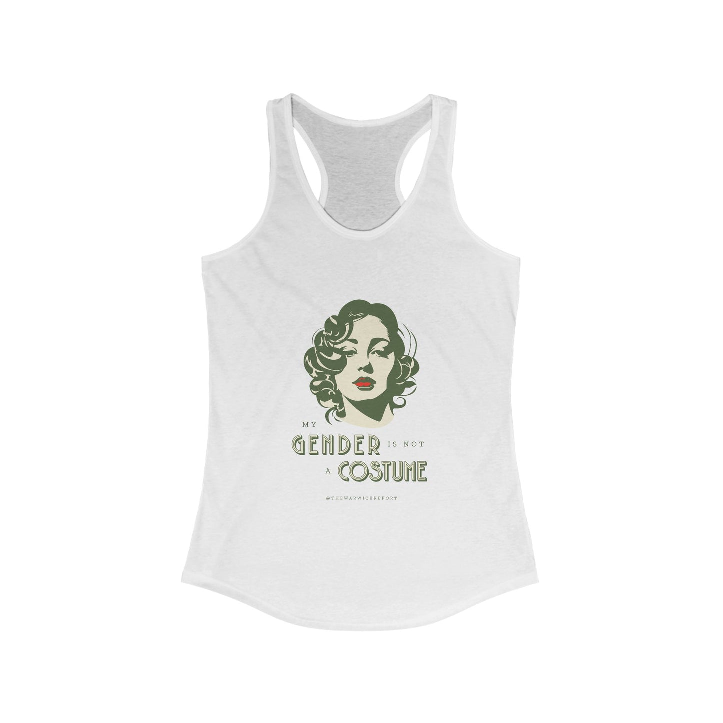 my gender is not a costume women's tank top