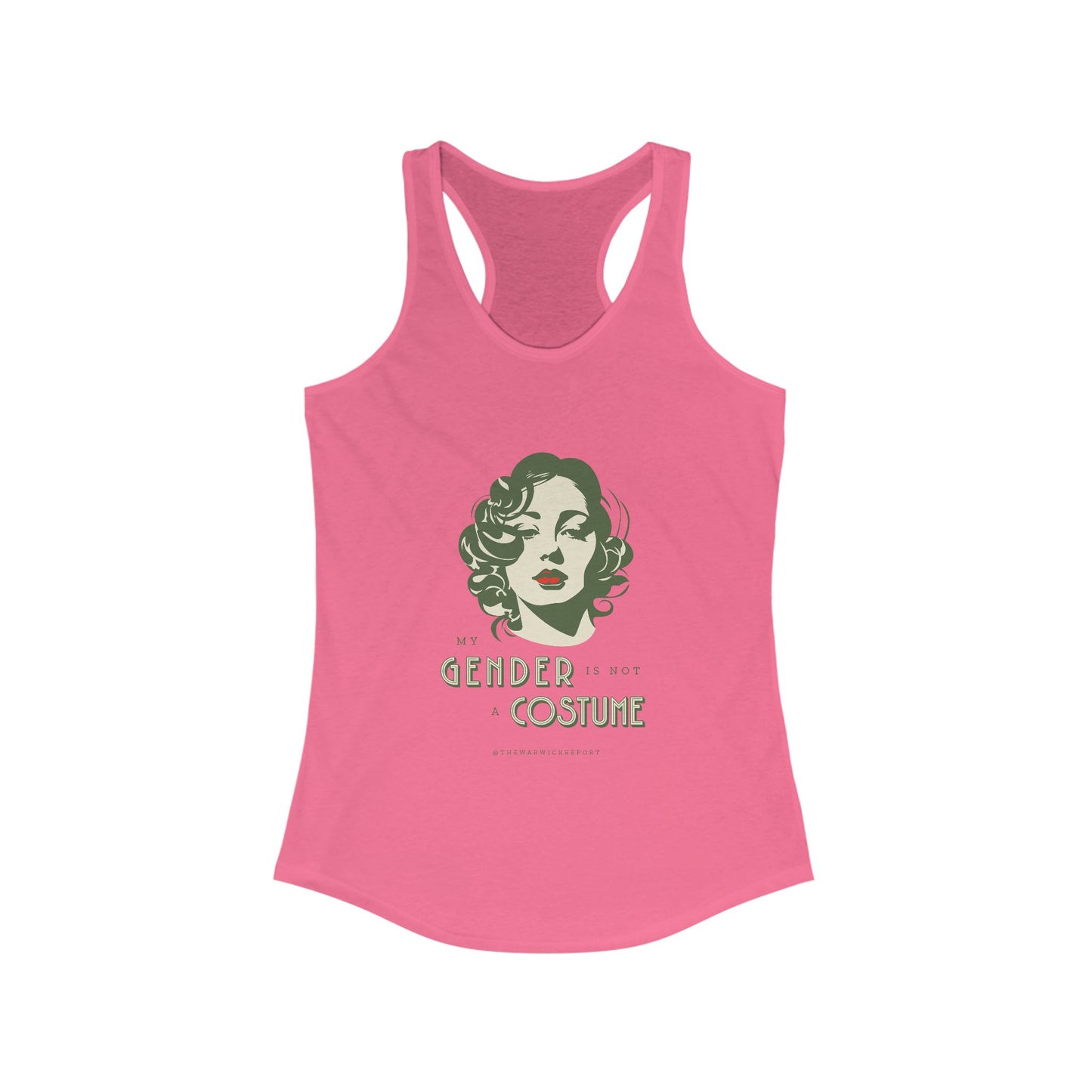 my gender is not a costume women's tank top