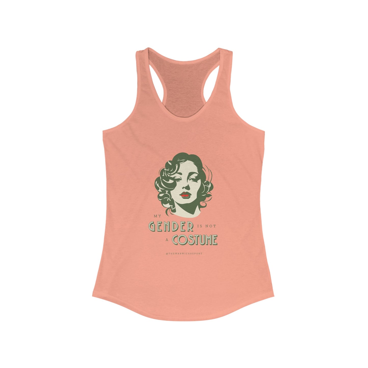 my gender is not a costume women's tank top