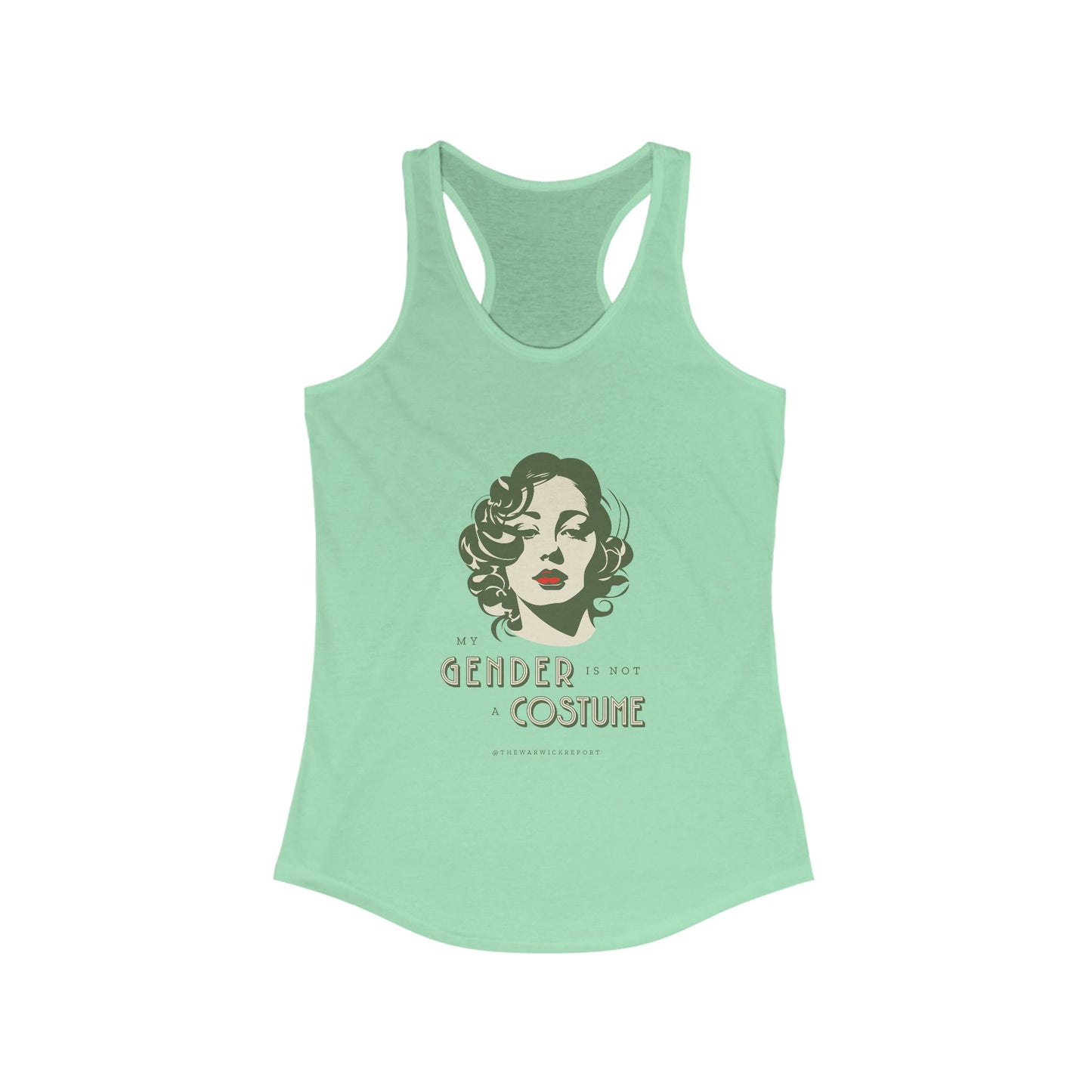 my gender is not a costume women's tank top