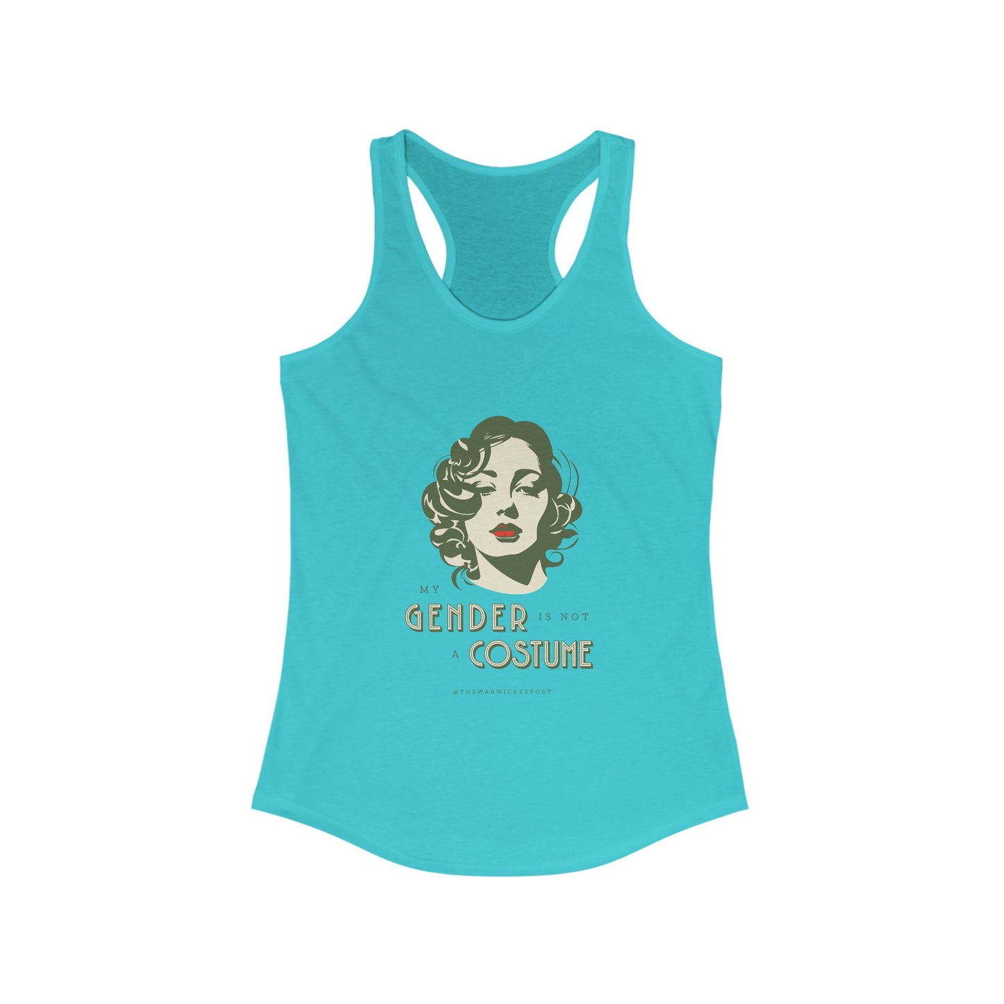 my gender is not a costume women's tank top