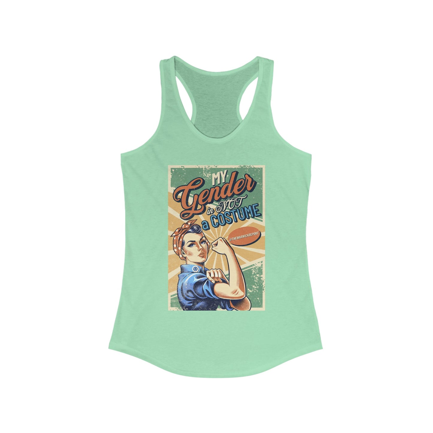 my gender is not a costume rosie women's tank top