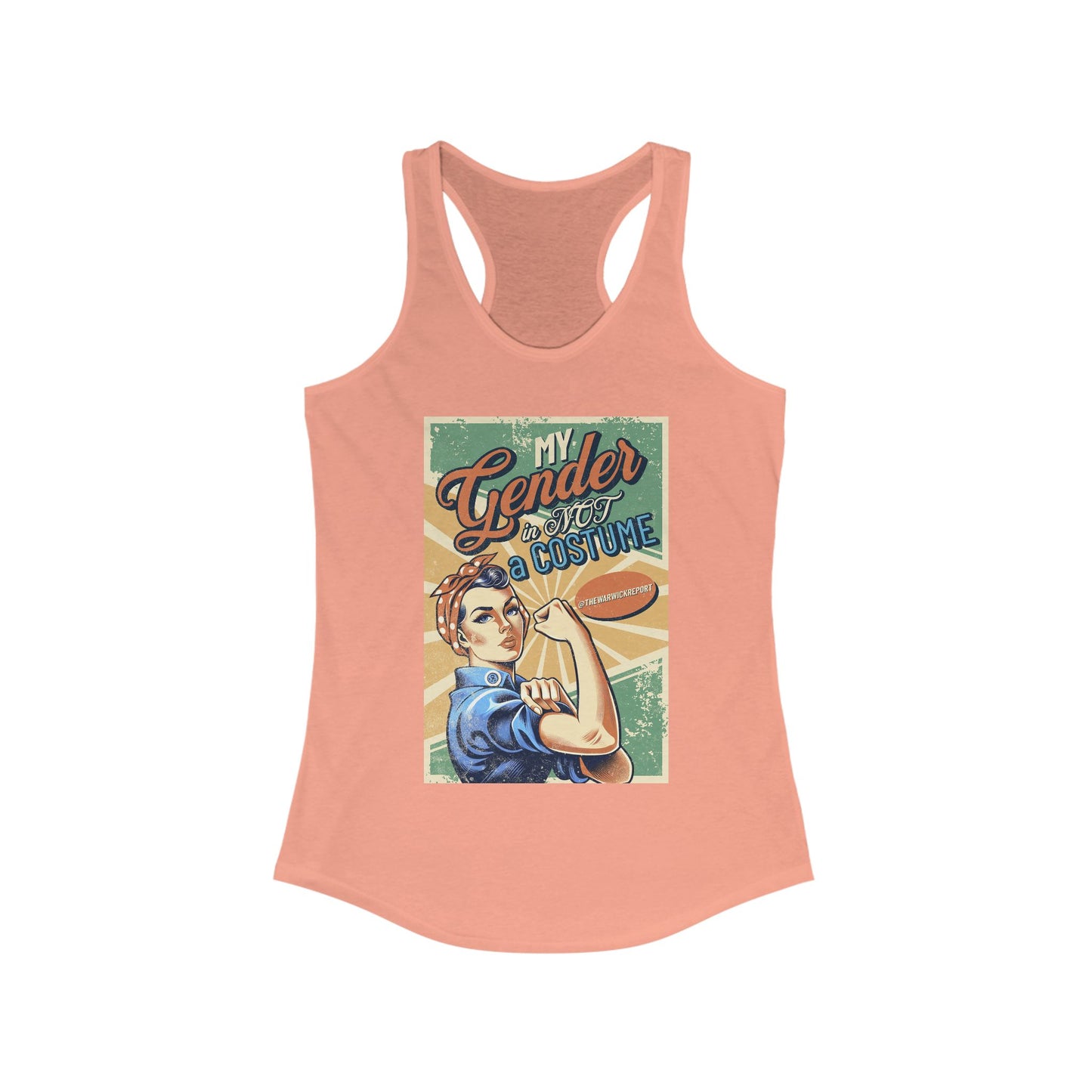 my gender is not a costume rosie women's tank top