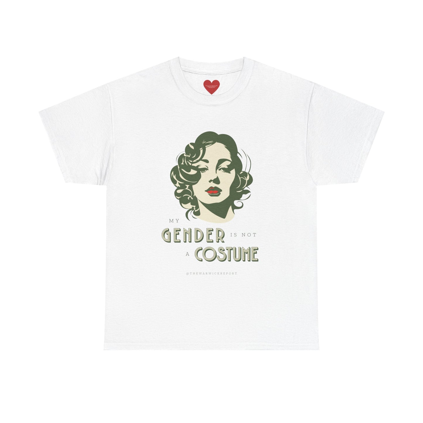 my gender is not a costume lipstick tee