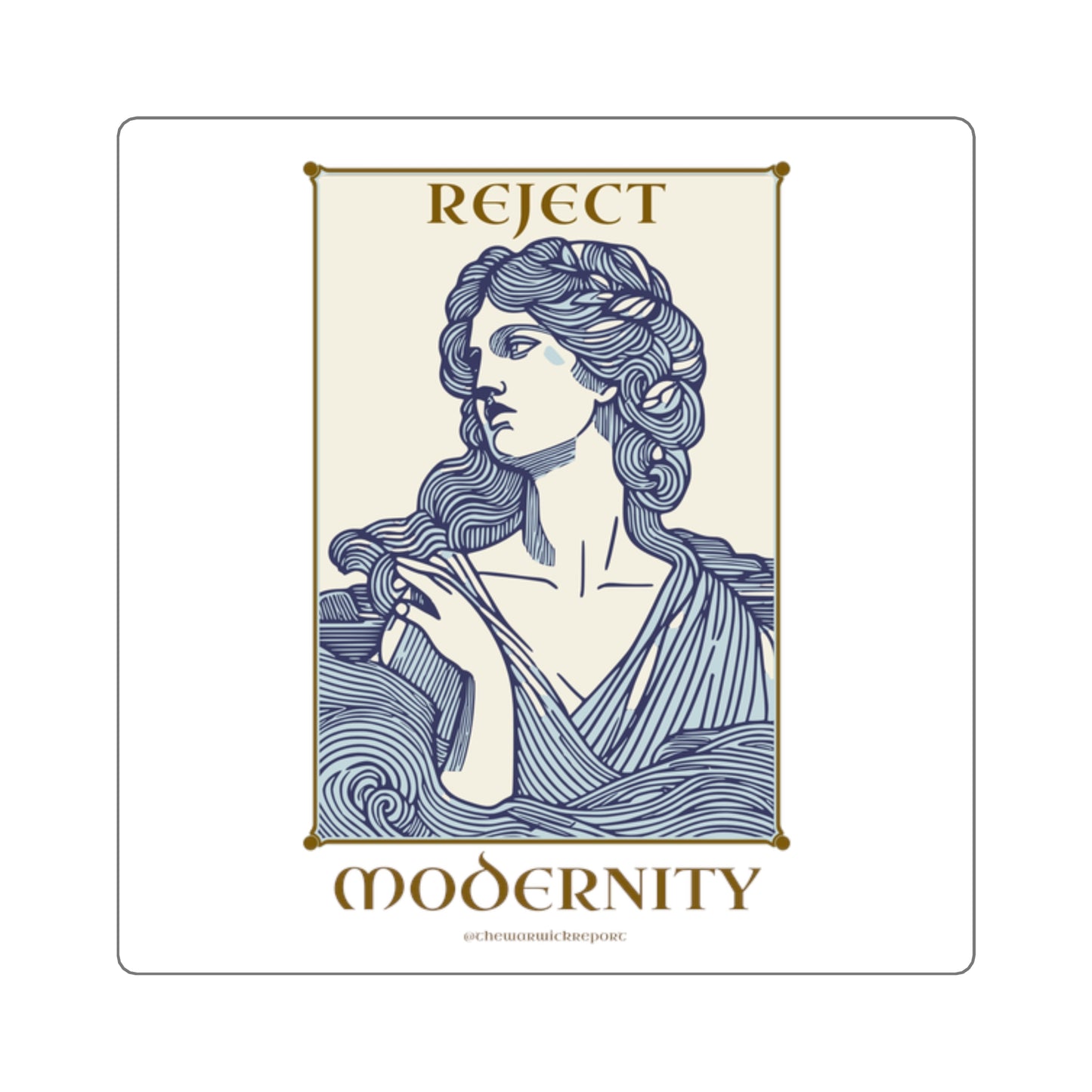 Reject modernity based square sticker