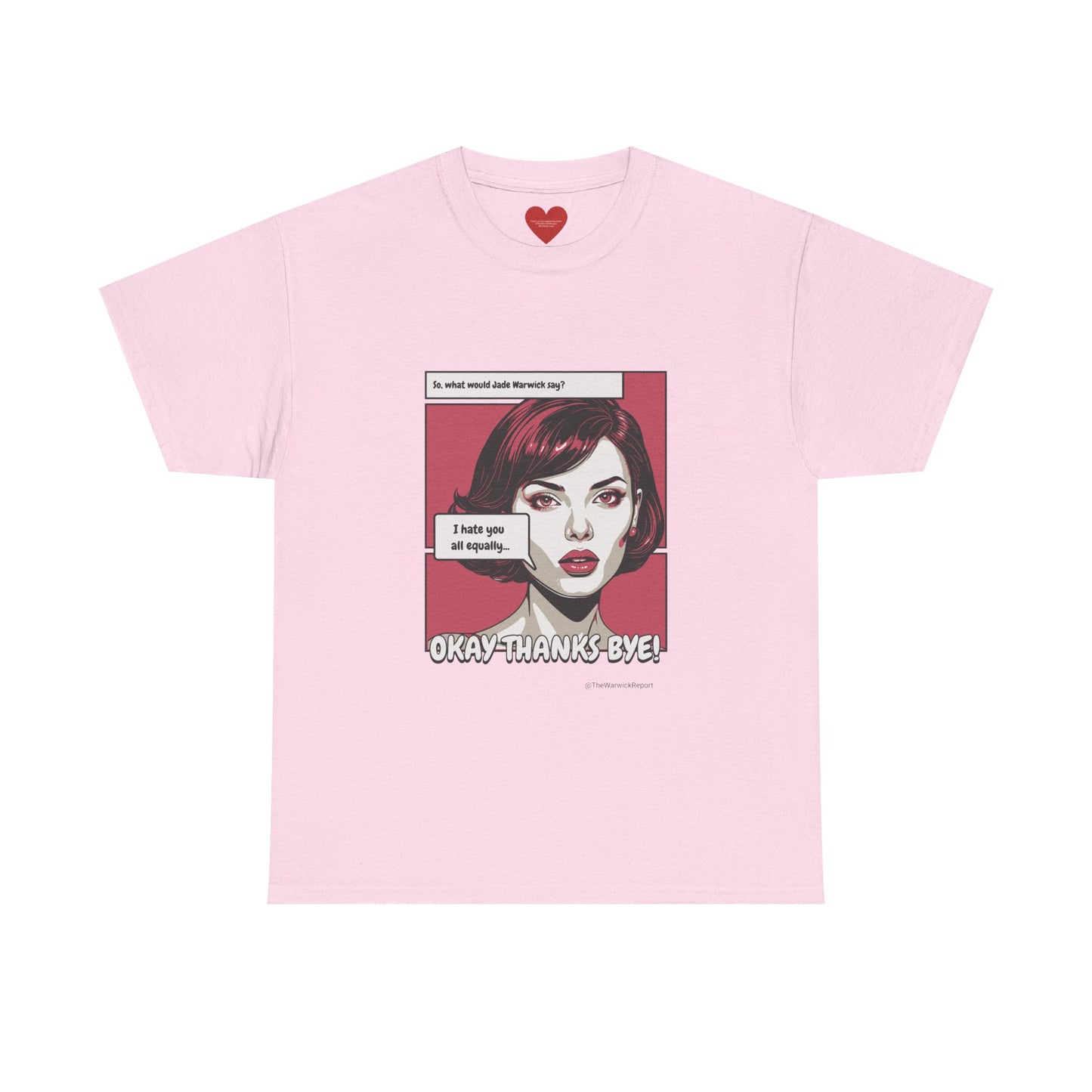 I hate you all equally pop art tee