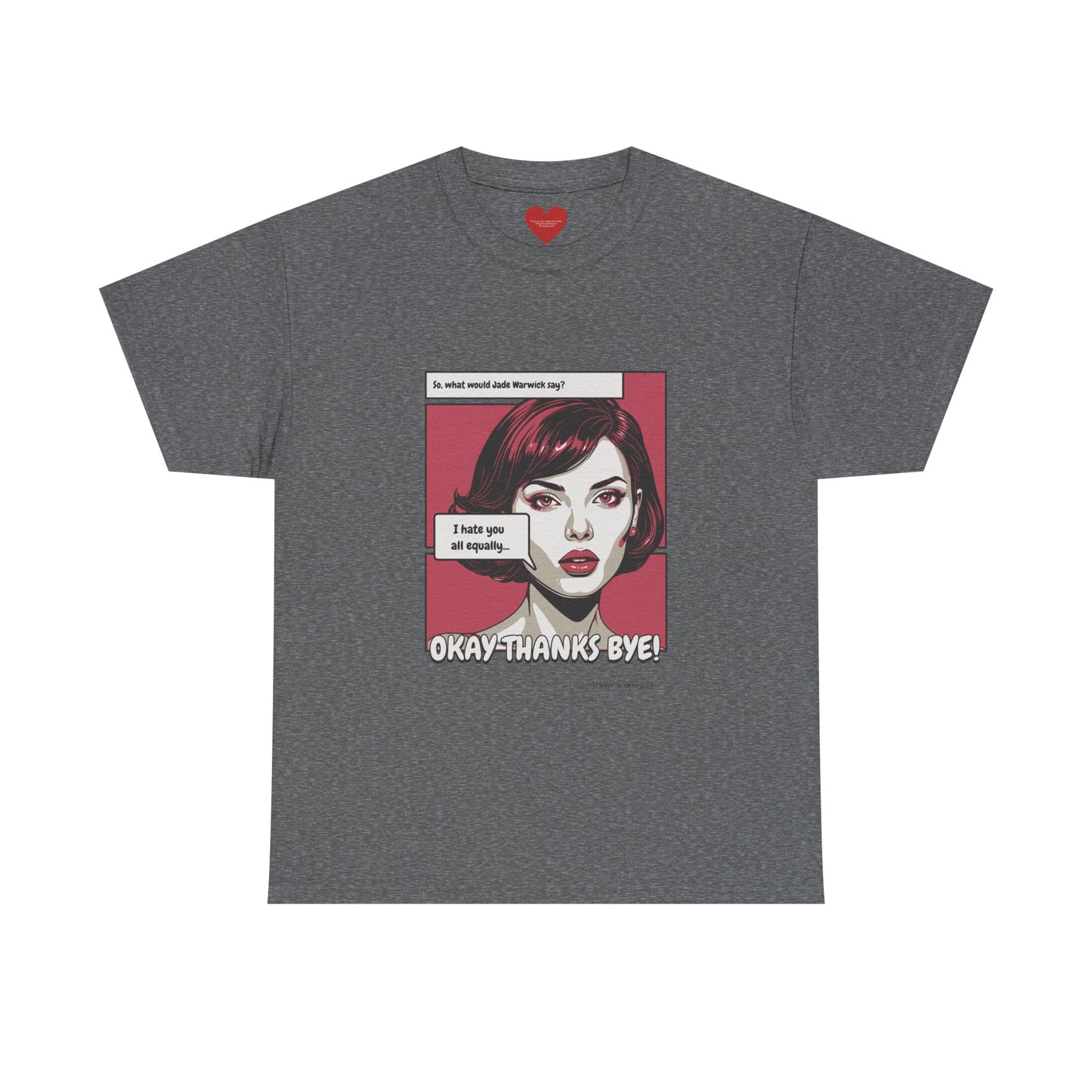 I hate you all equally pop art tee