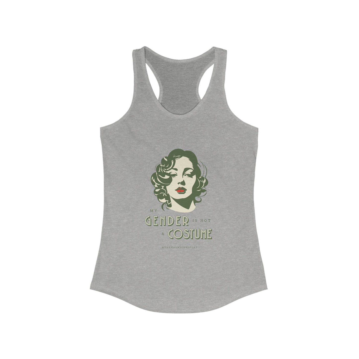 my gender is not a costume women's tank top