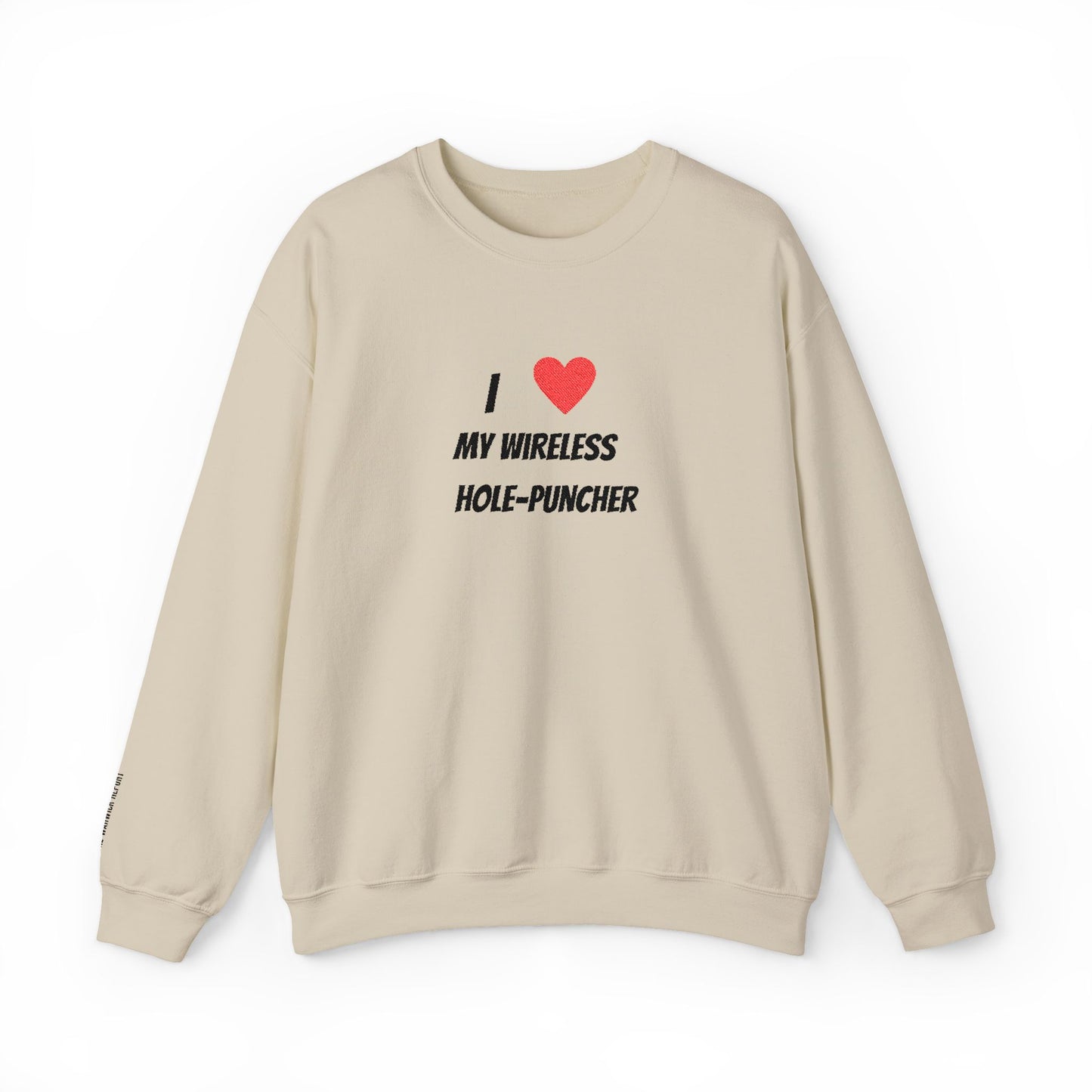 Wireless hole-puncher Embroidered Crewneck