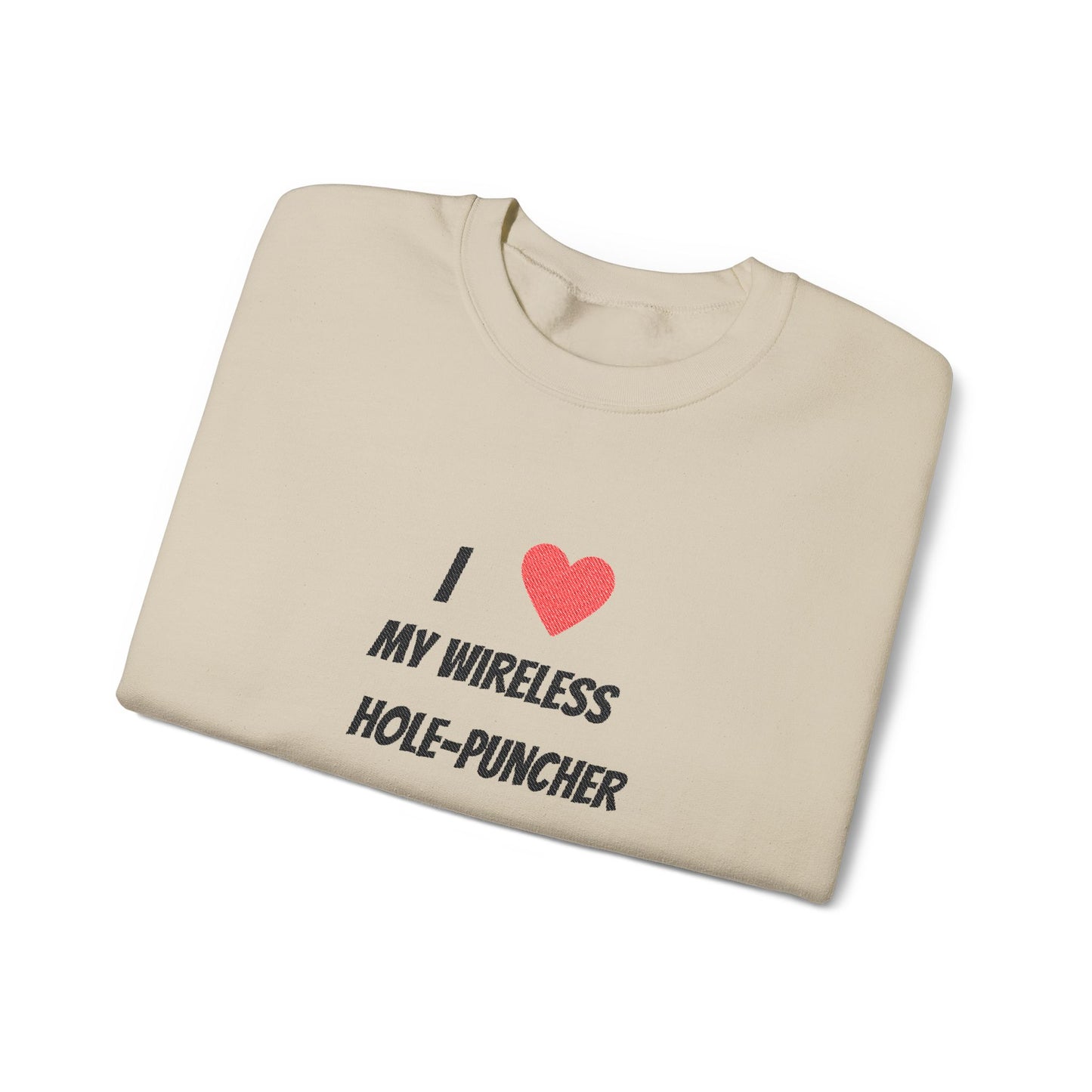 Wireless hole-puncher Embroidered Crewneck