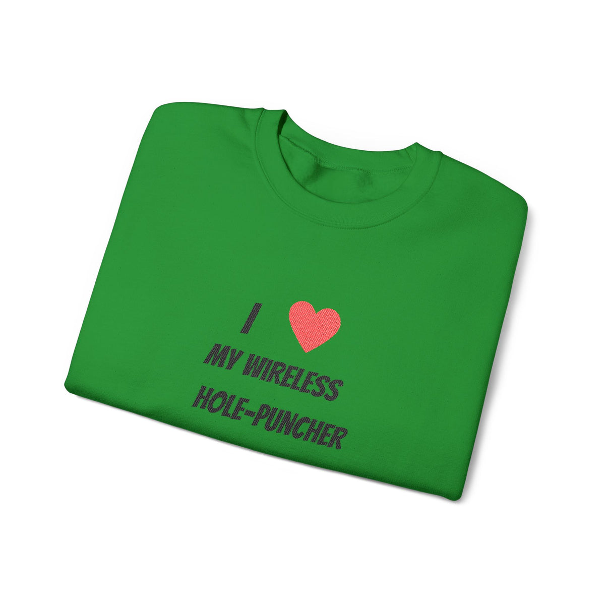 Wireless hole-puncher Embroidered Crewneck
