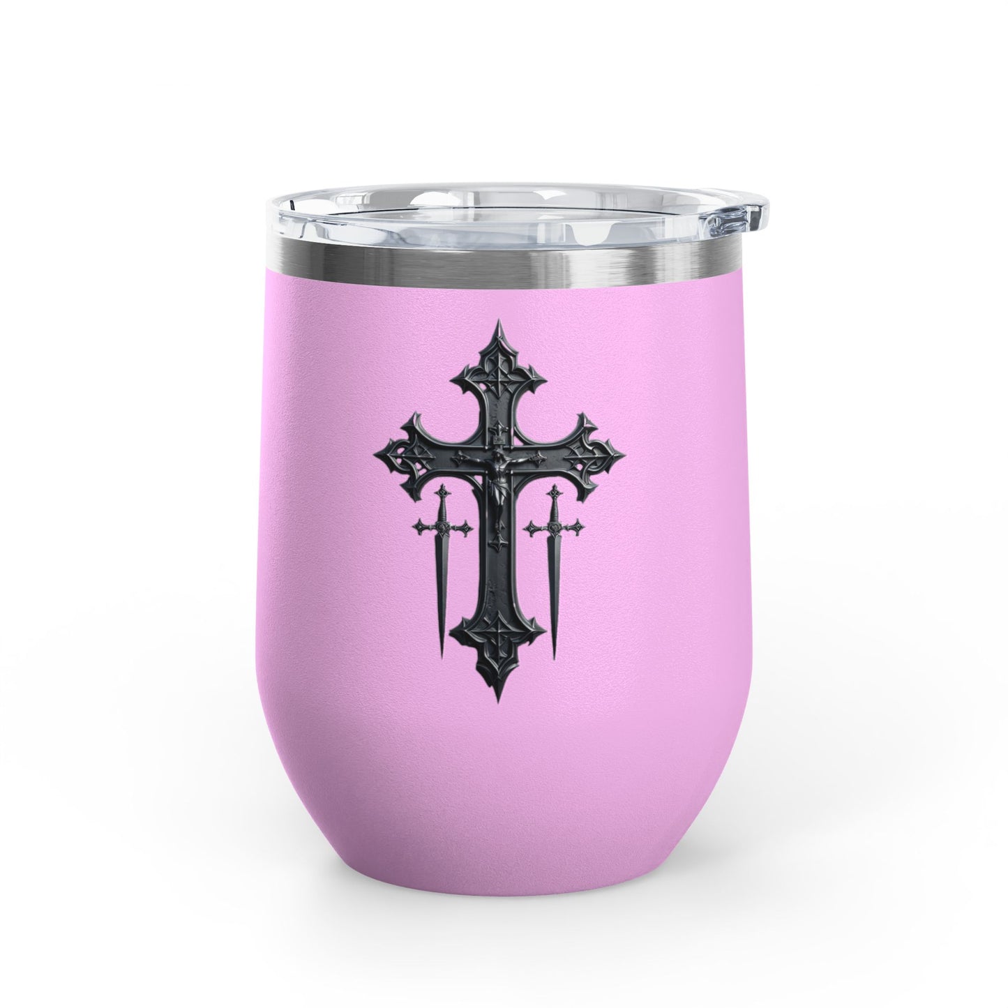 Cross and swords wine tumbler