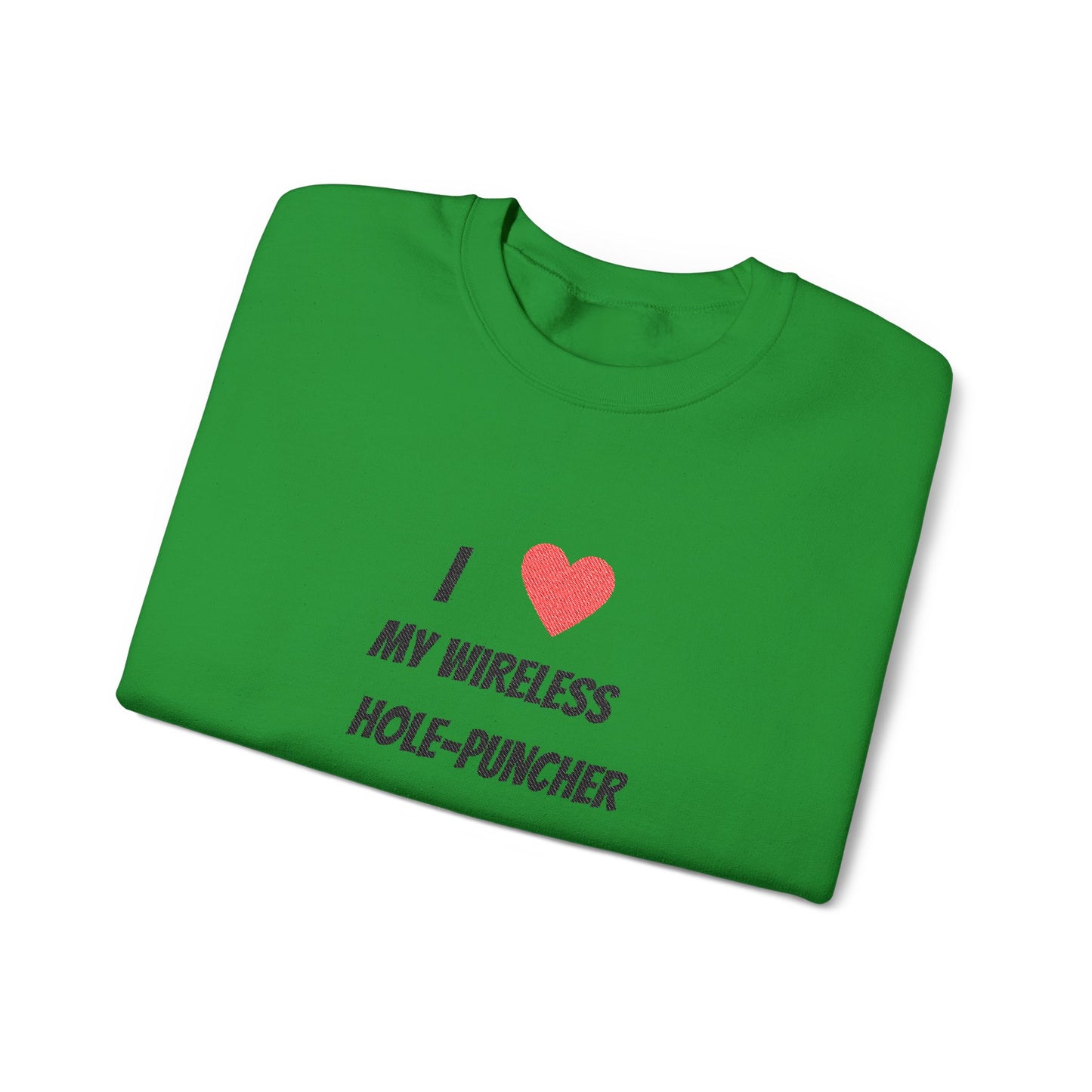 Wireless hole-puncher Embroidered Crewneck