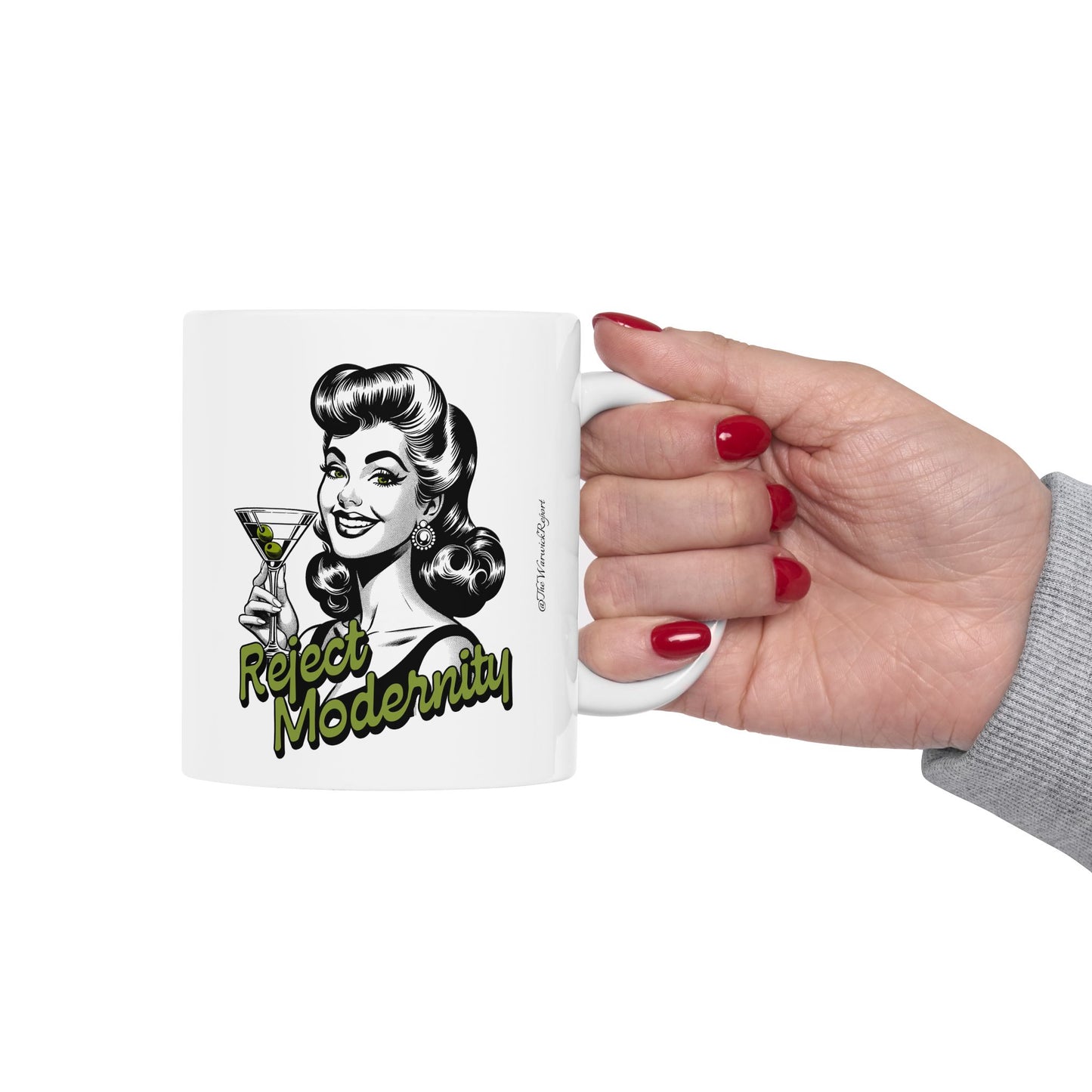 reject modernity martini mug