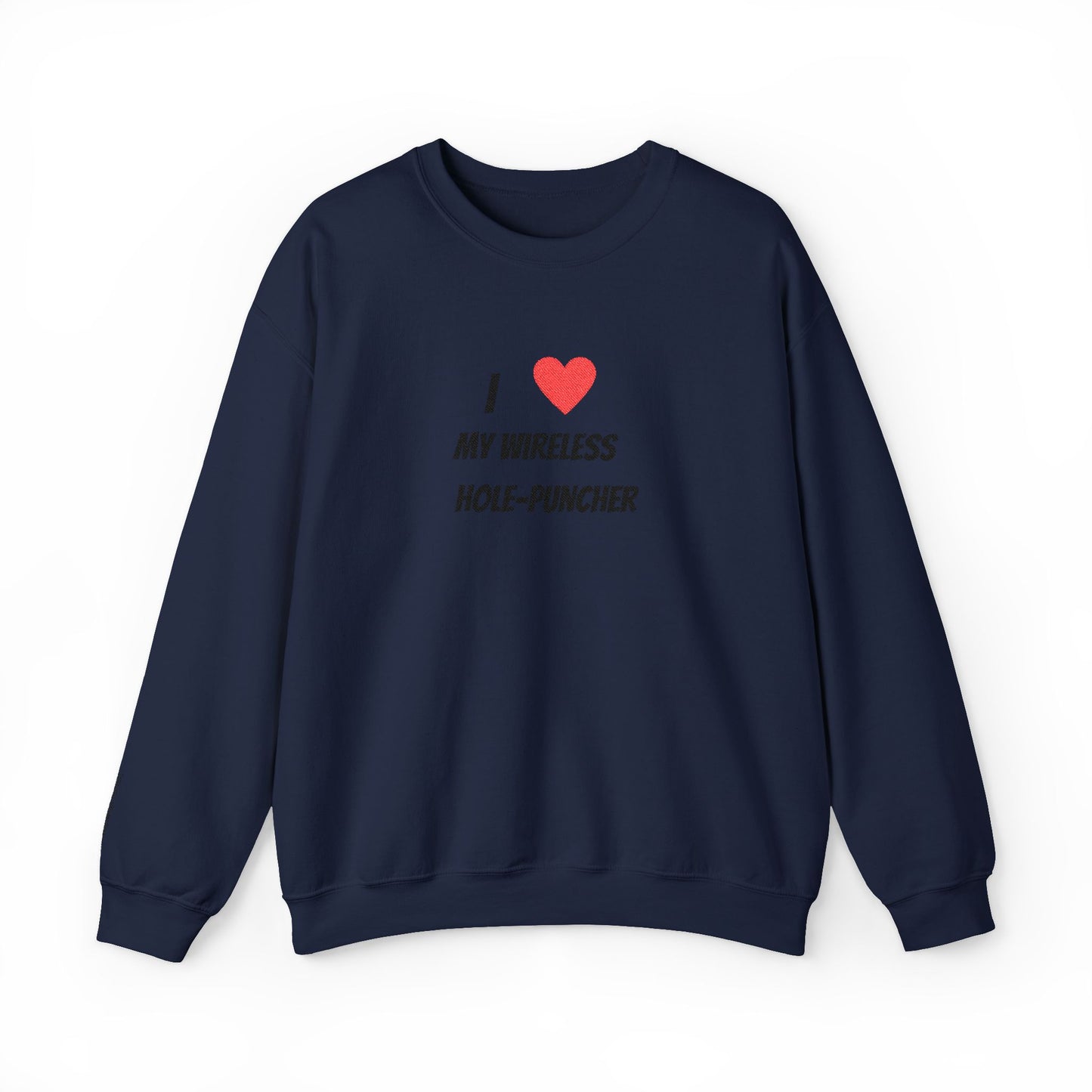 Wireless hole-puncher Embroidered Crewneck
