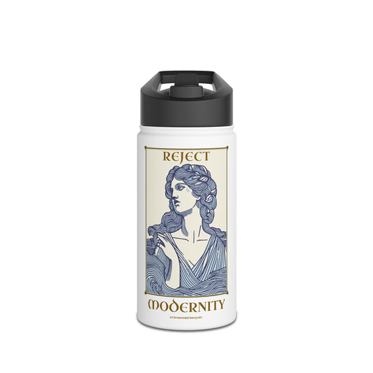 Reject modernity stainless steel water bottle