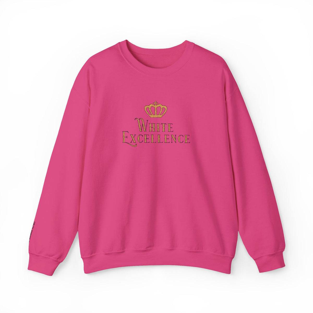 White Excellence Embroidered Crewneck