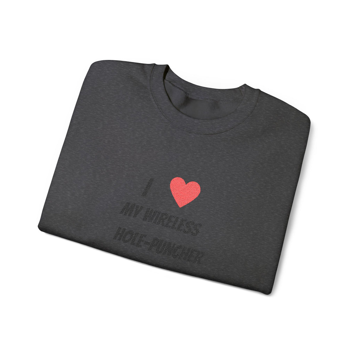 Wireless hole-puncher Embroidered Crewneck