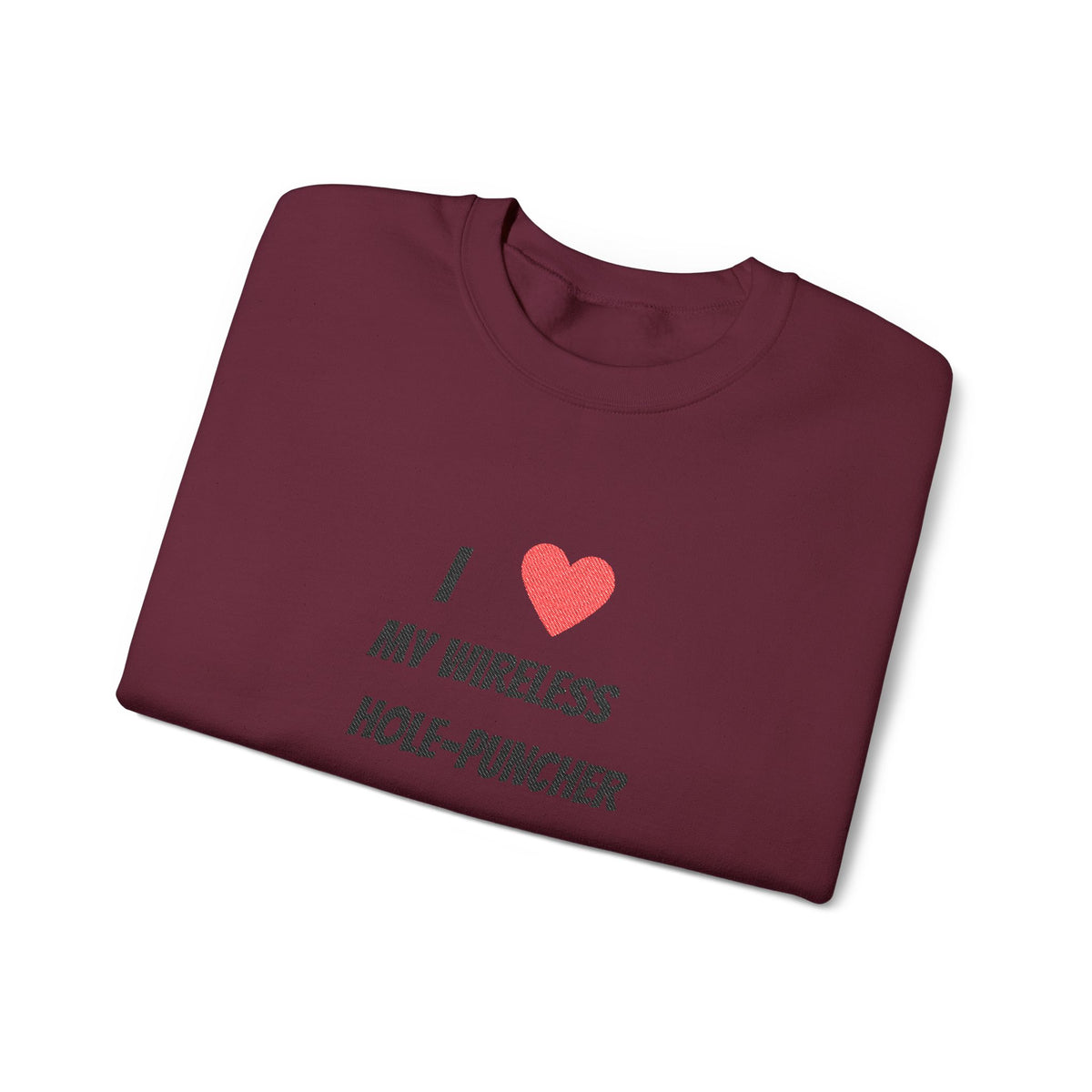 Wireless hole-puncher Embroidered Crewneck