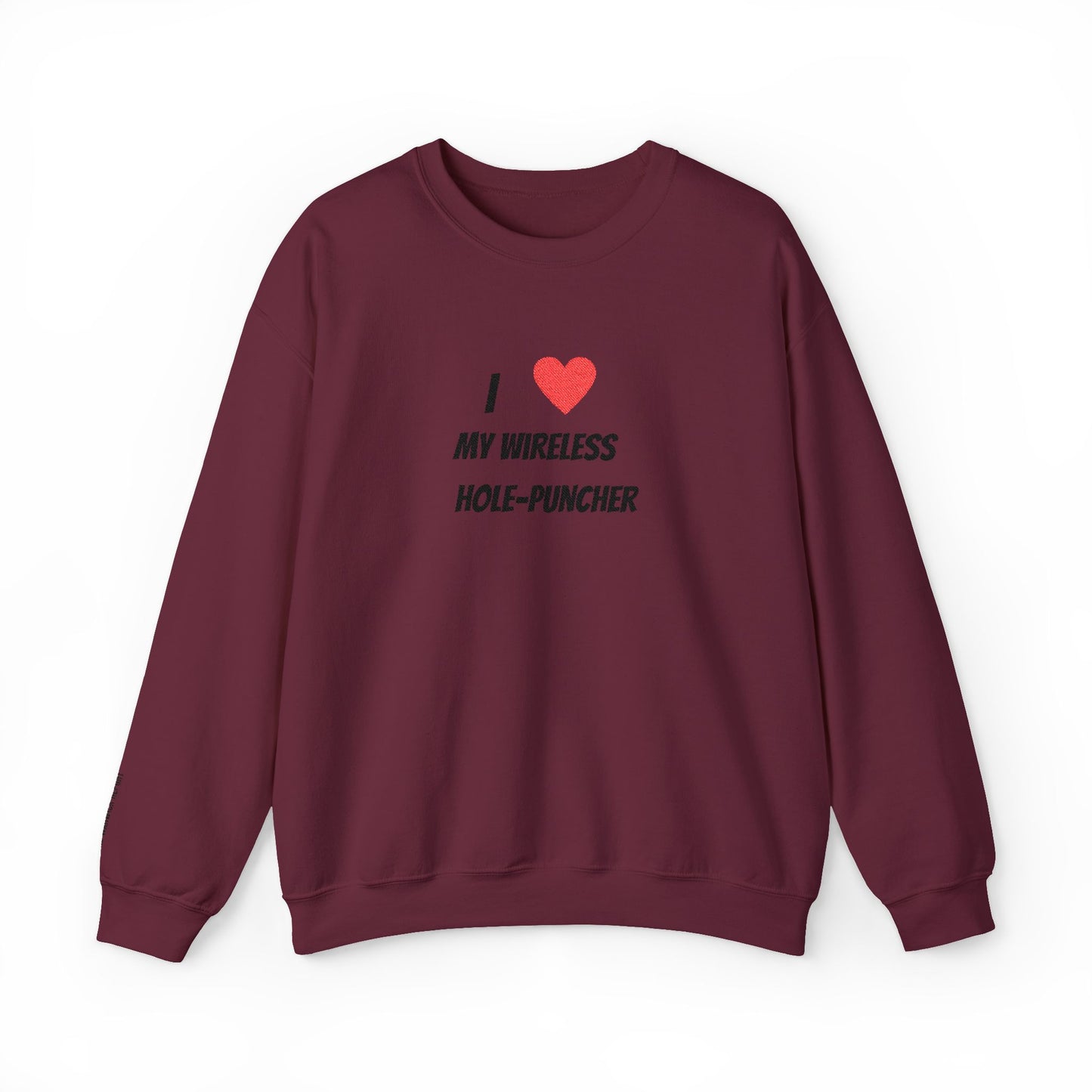 Wireless hole-puncher Embroidered Crewneck
