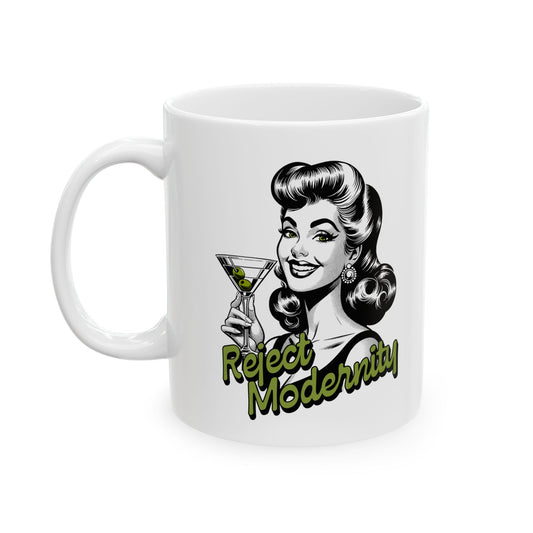 reject modernity martini mug