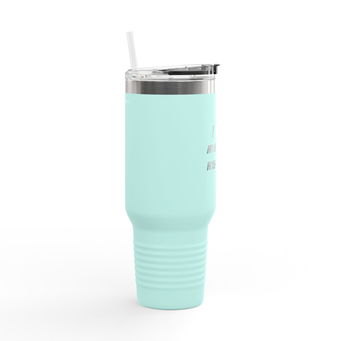 Wireless hole puncher insulated travel mug